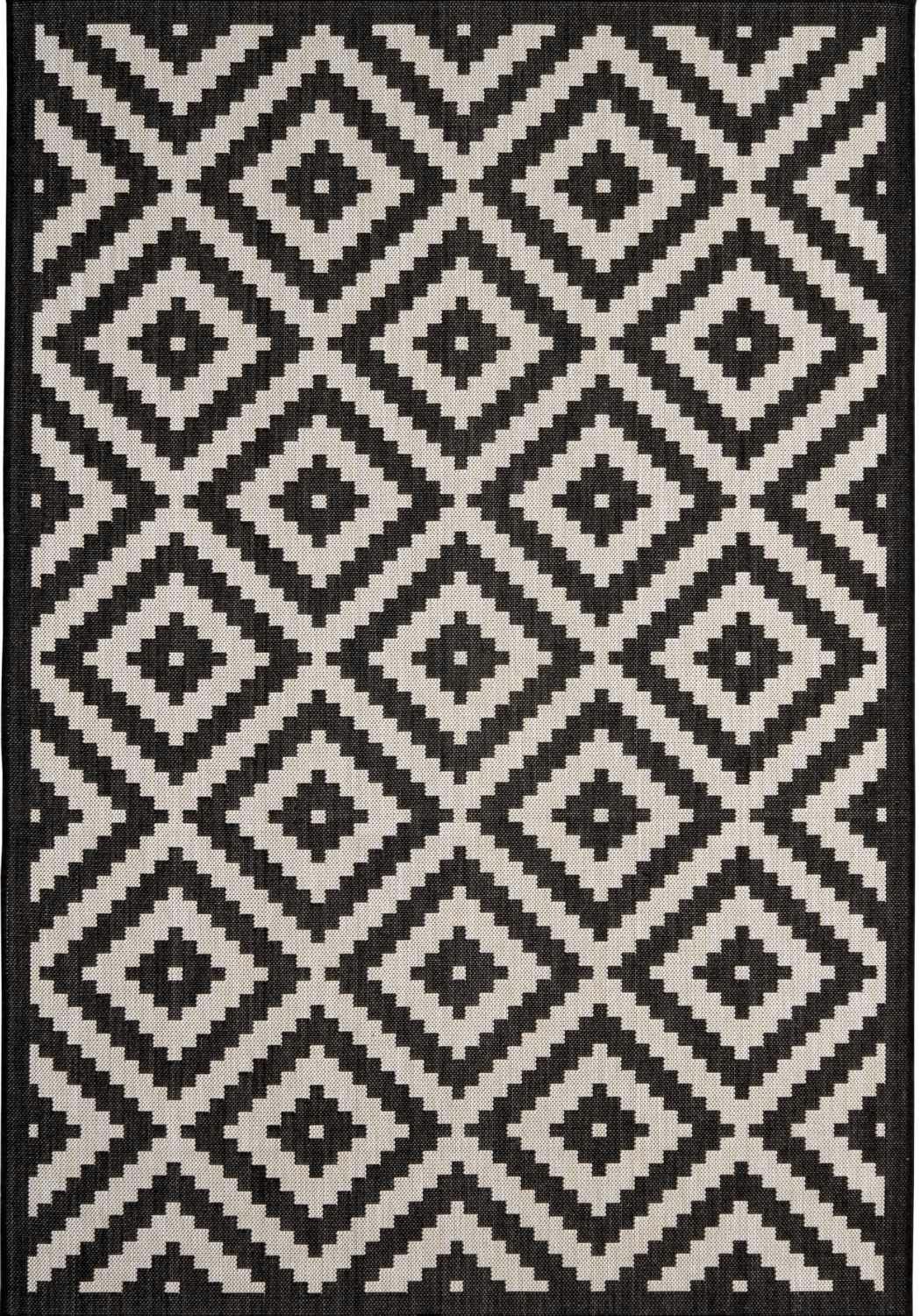 The Rugs Black Ecology Outdoor Rug | 100Bl - 160X230 Cm