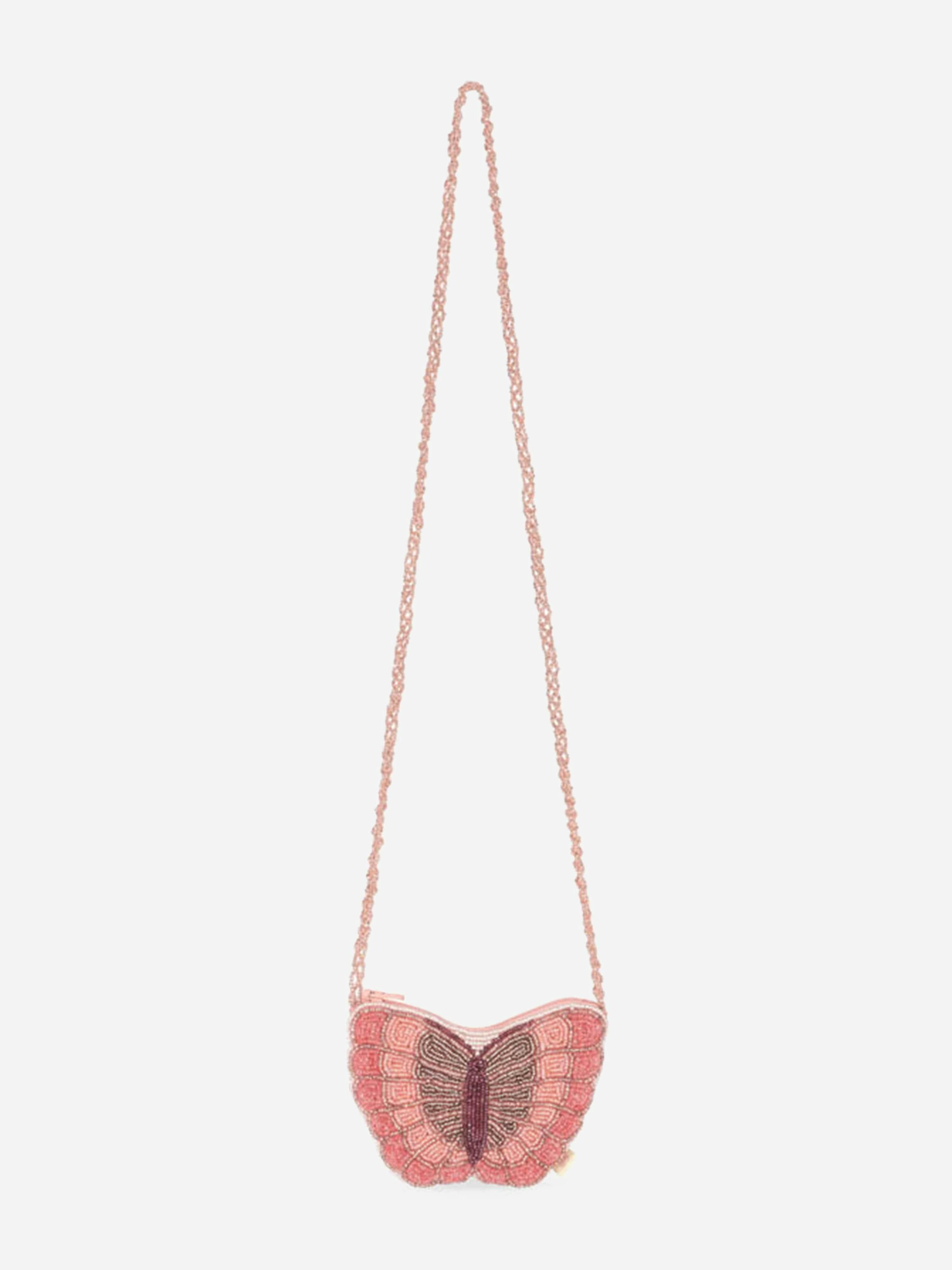 Konges Slojd Girls Pink Konges Sløjd Butterfly Beaded Bag In - One Size