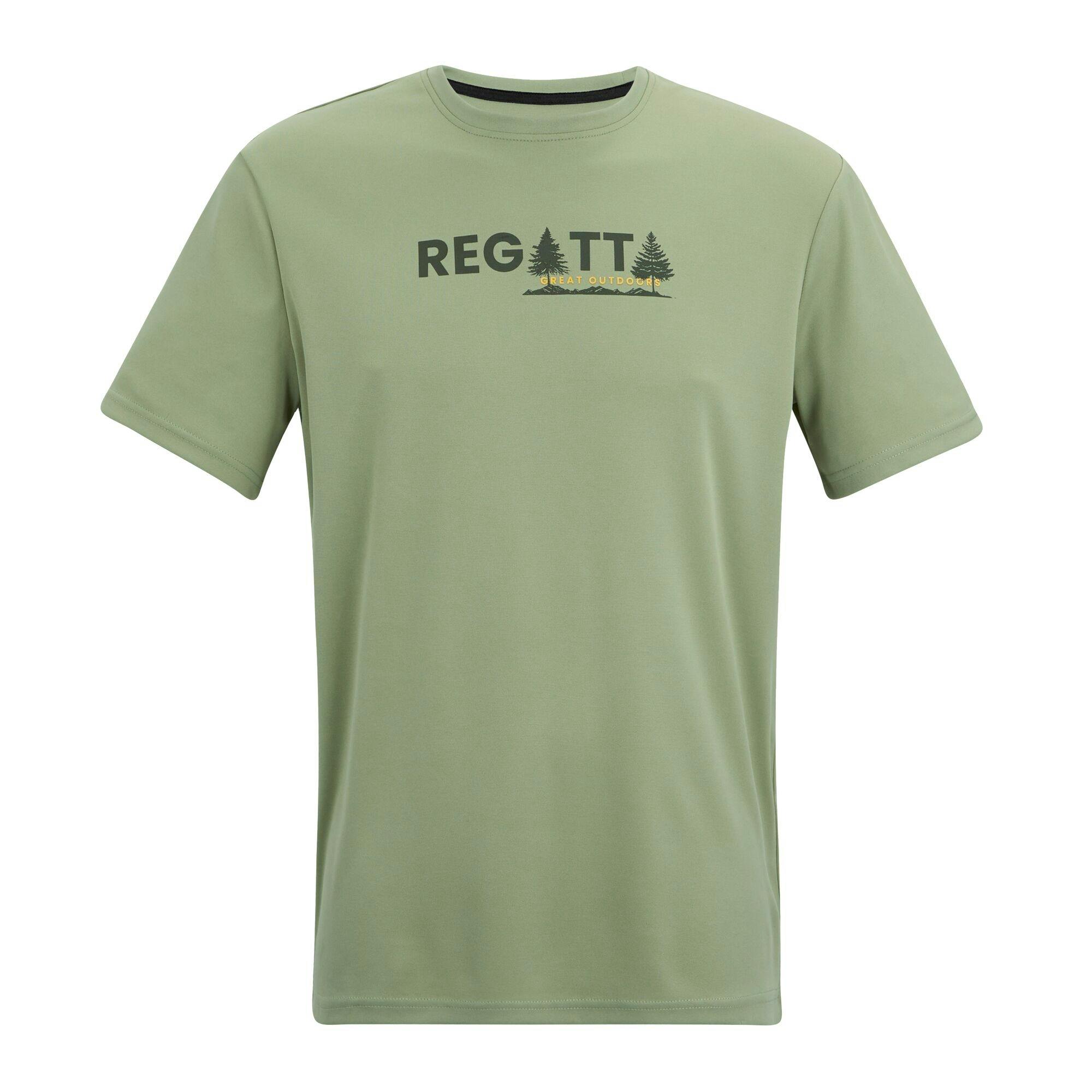 Regatta Men's Green Fingal Pine Tree T-Shirt - Sage - Xxl - Sage - 50% Polyester/50% Recycled Polyester