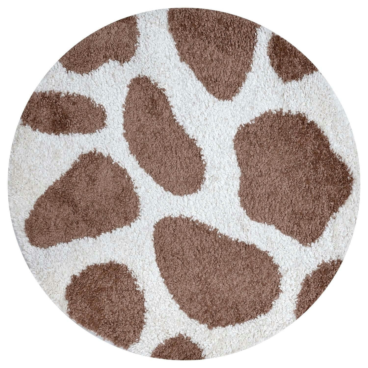 The Rugs Moodi Shaggy Terra Froth Rug - Ø 120 Cm