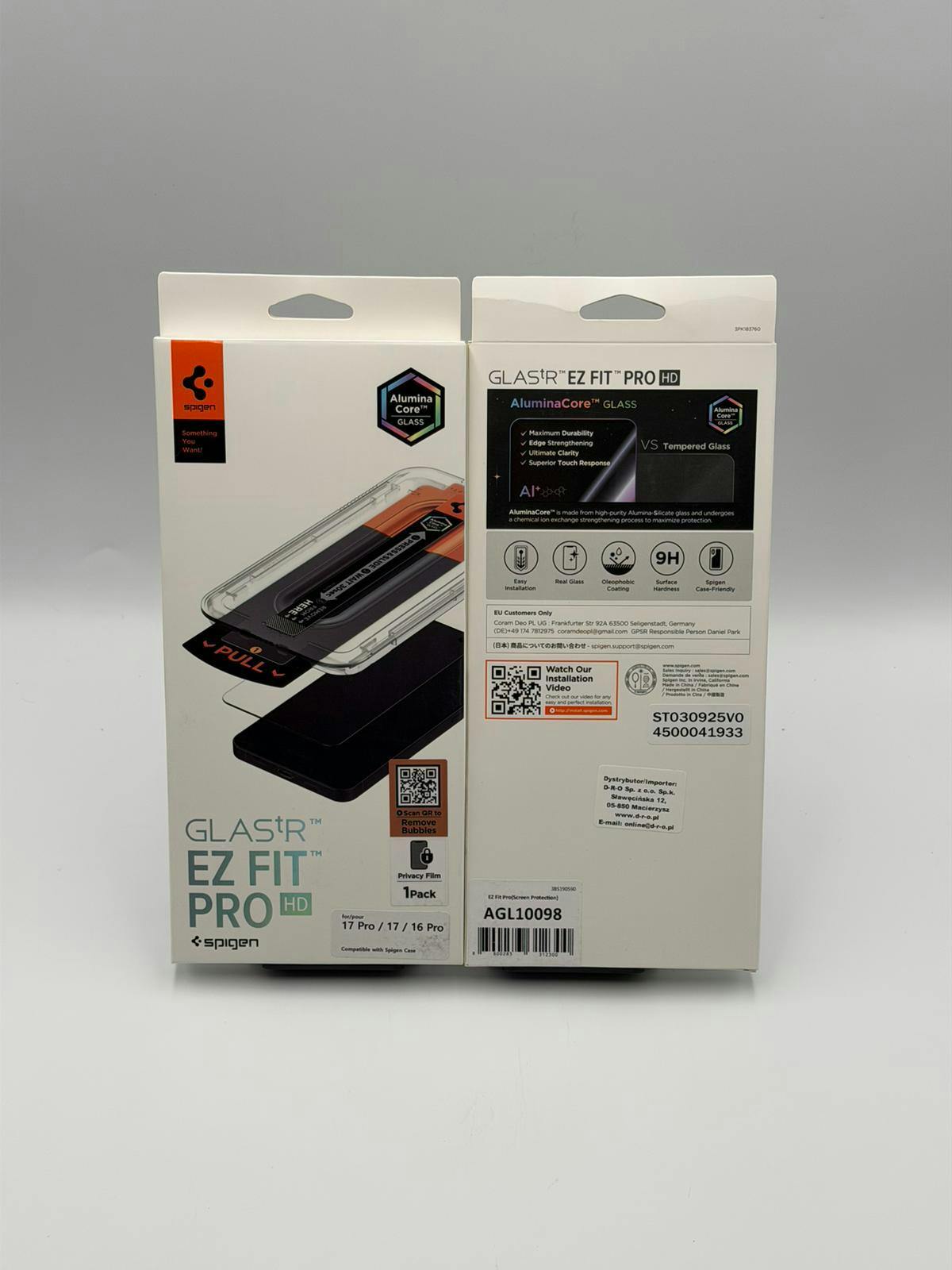 Spigen Black/Dark Glas Tr Ez Fit Pro Privacy Glass For Iphone 16 Pro/17/17 Pro 6.3" - Agl10098