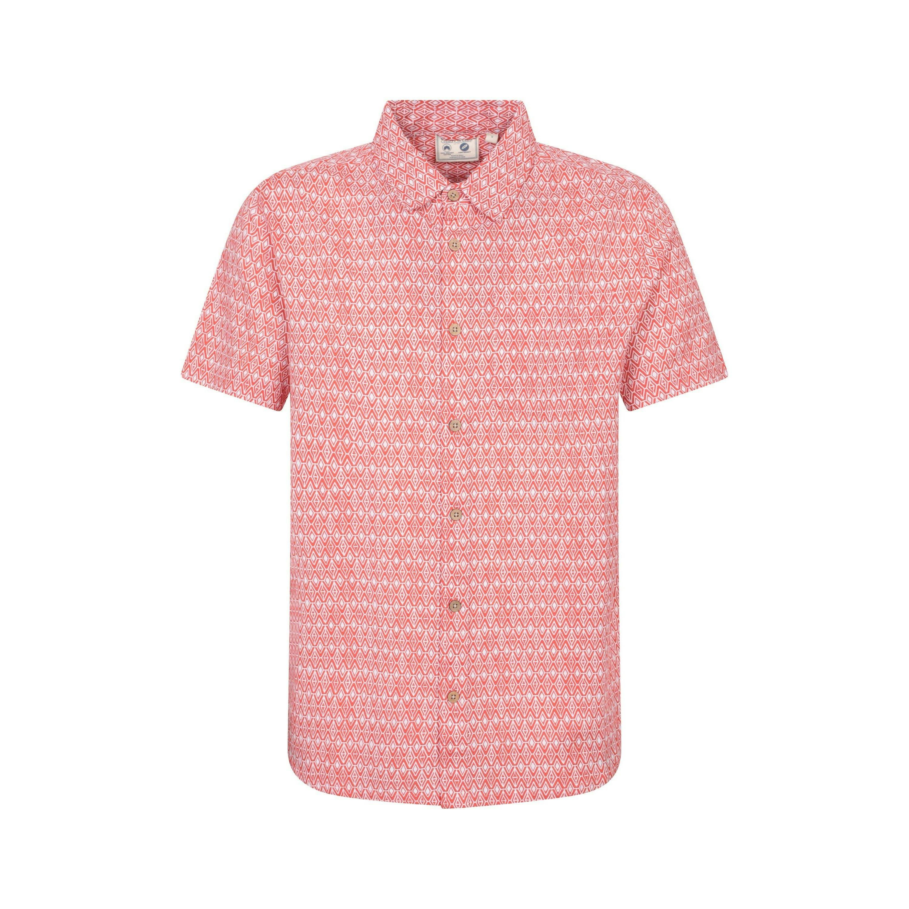 Mountain Warehouse Men's Coral Preston Illustration Shirt - Fiery - Xl - Fiery - 100% Cotton