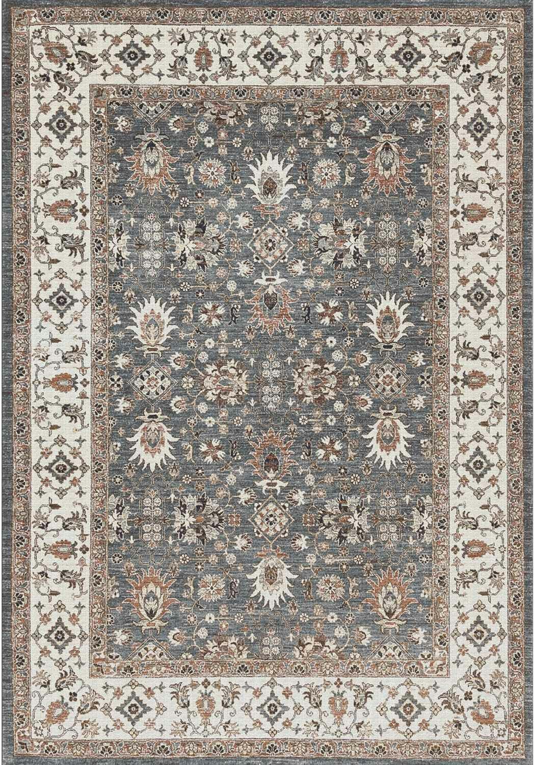 The Rugs Grey Washable Persian Yasmin Classic Rug - 120X170 Cm