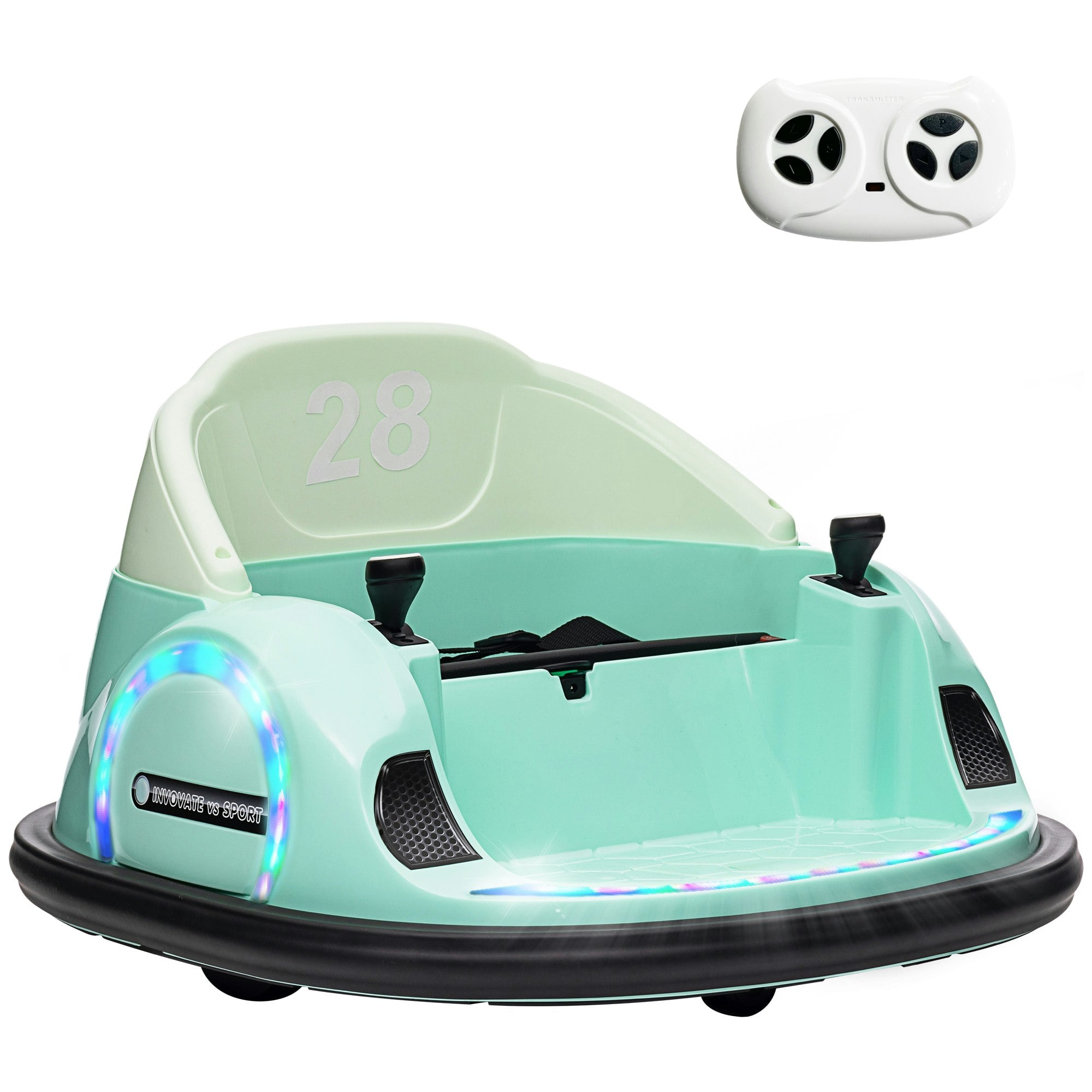 B&Q - 360 Degrees Rotation 12V Kids Bumper Car With Remote Control - Image 5