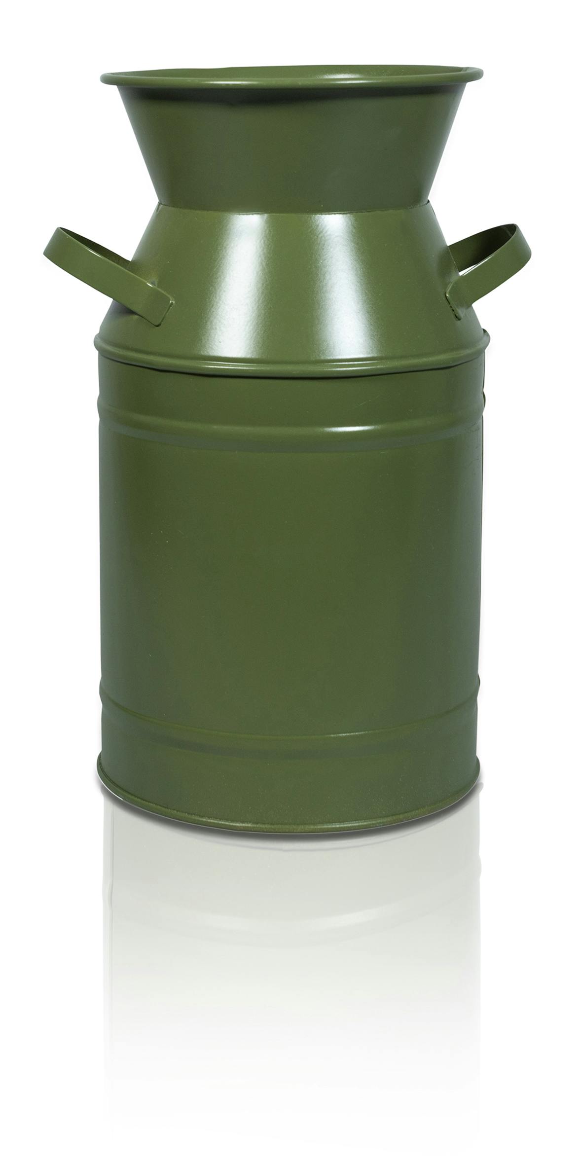St Helens Dark/Green Vintage Metal Milk Churn Planter
