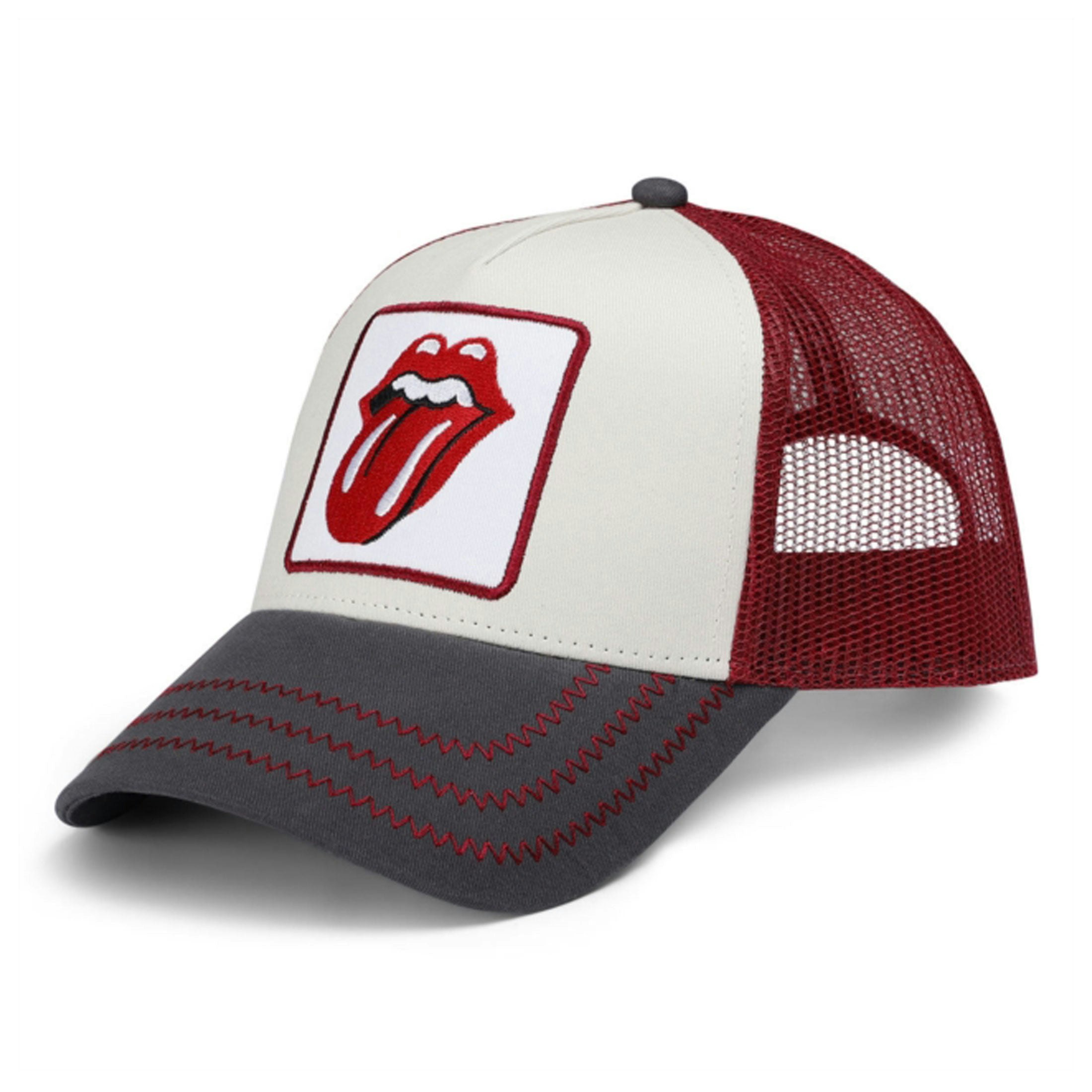 Paradiso Clothing Unisex Paradiso Rolling Stones Tongue Band Logo Trucker Baseball Cap