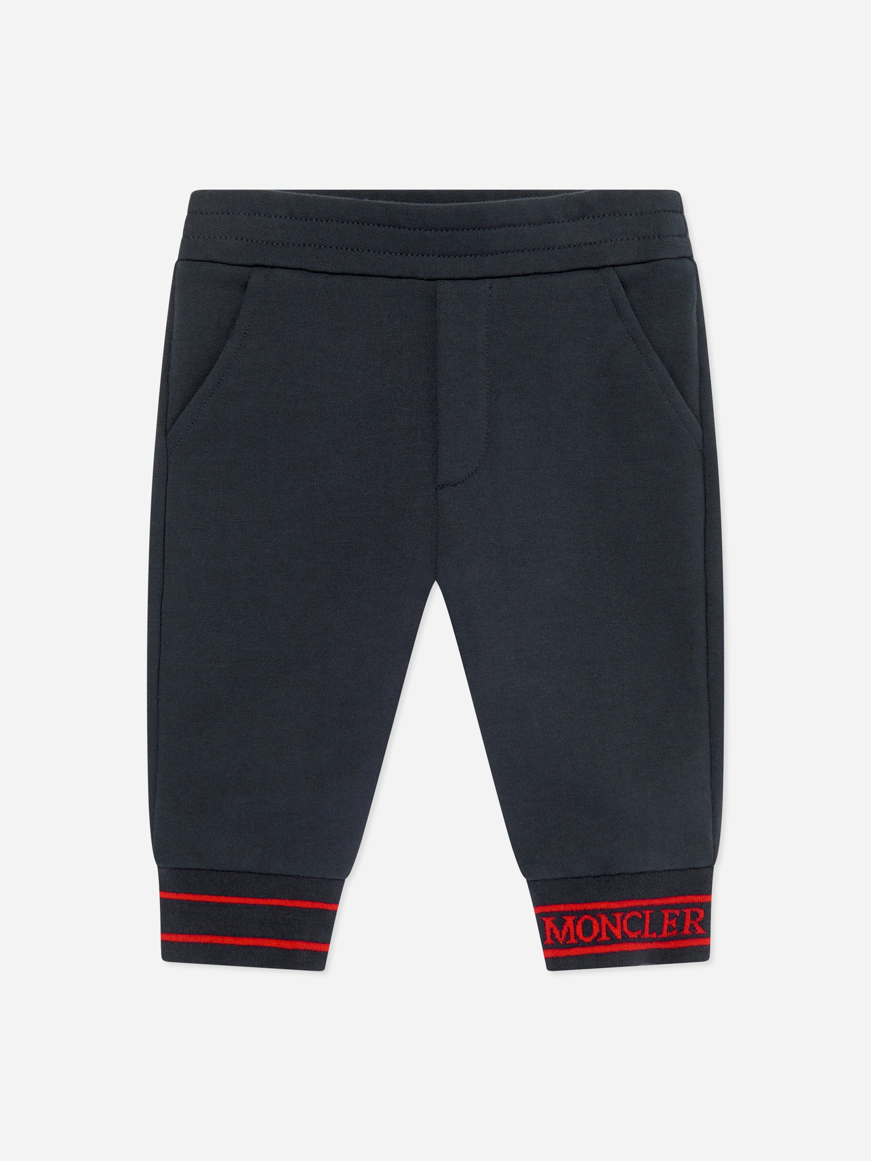 Moncler Enfant Men's Blue Baby Boys Logo Joggers In Navy - 2 Yrs