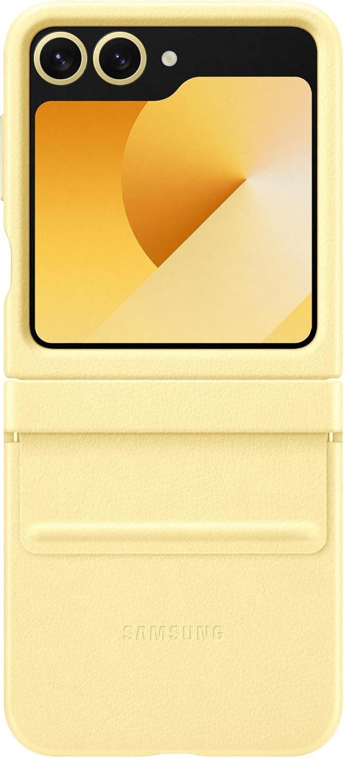 Samsung Faux Leather Case / Kindsuit Case For Galaxy Z Flip7 Fe Z Flip6 Yellow Ef-Vf741pyegww - Image 4
