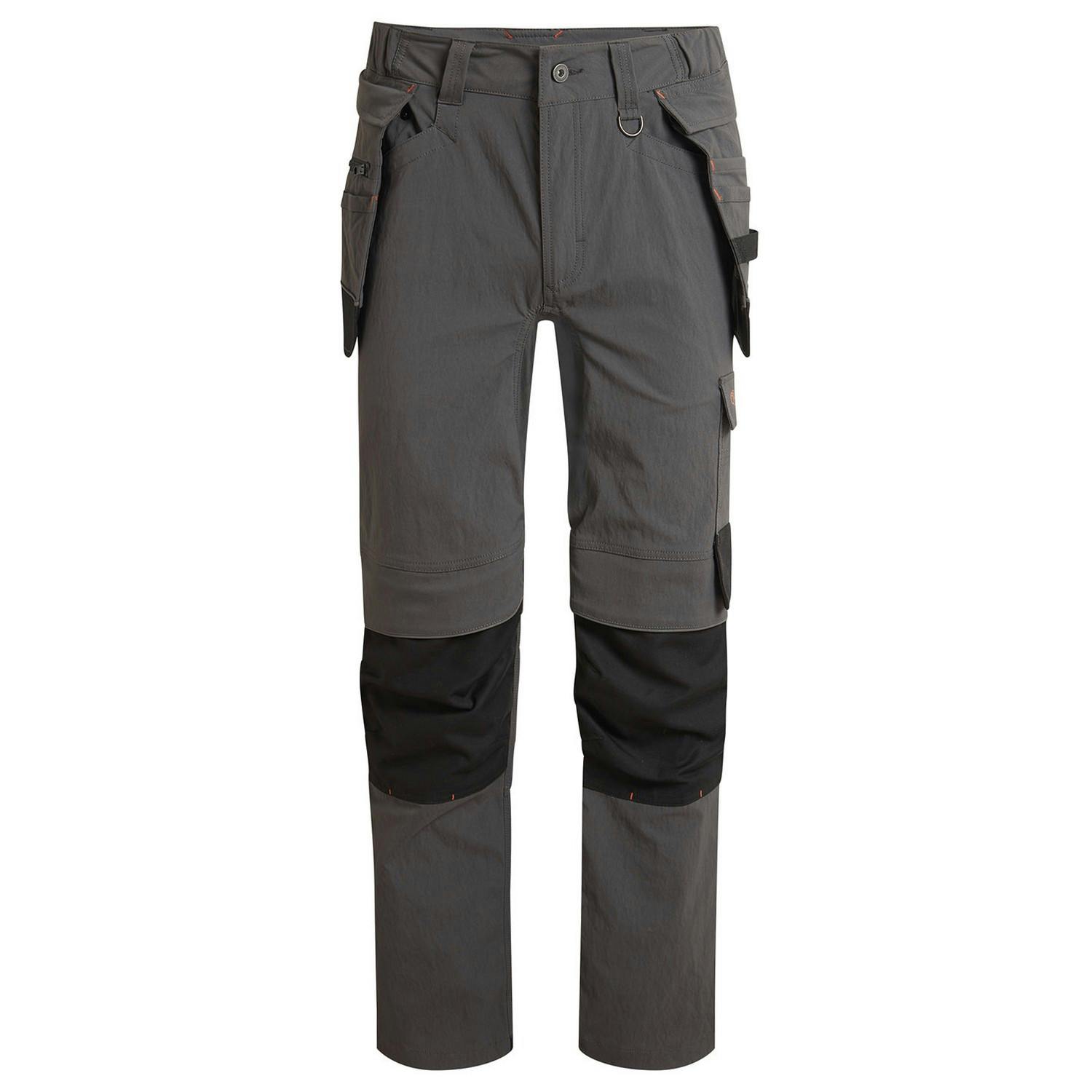 Craghoppers Unisex Grey/Black Adult Sheffield Detachable Holster Pocket Cargo Trousers - Carbon - 40R - Carbon - 50% Recycled Polyamide/45% Polyamide/5% Elastane