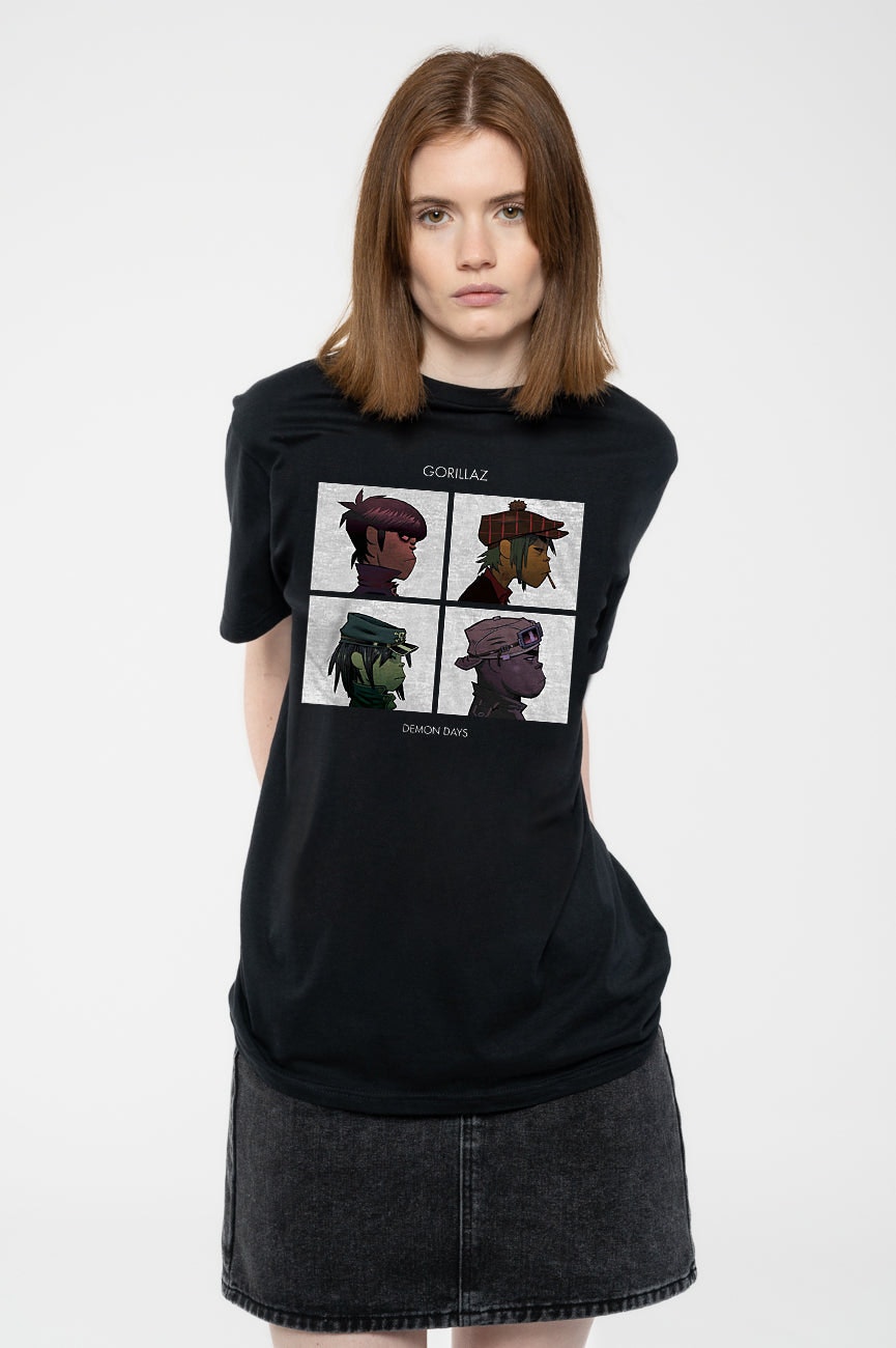 Paradiso Clothing Unisex Black Paradiso Gorillaz Demon Days T Shirt - Xl