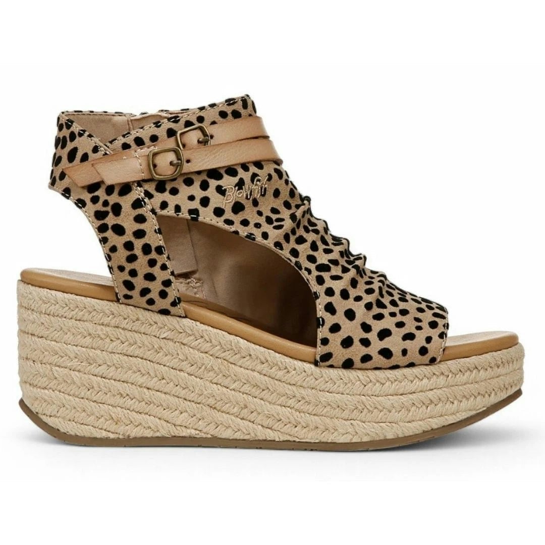 Blowfish Malibu Women's Brown Lacey C Rope - Platform Wedge Sandals - Uk 3