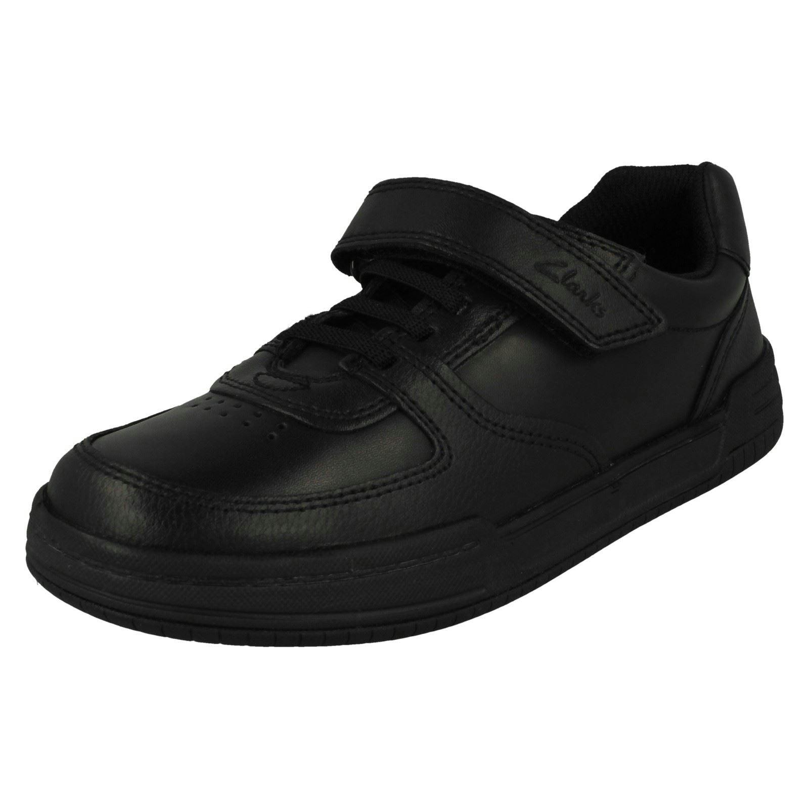 Clarks Boys Black Relaxed Style Mud Guard Detailed School Shoes Fawn Lay - Leather - Uk 13 Child - H