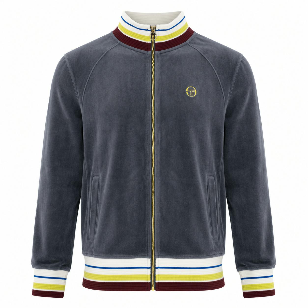 Sergio Tacchini Sartori Velour Track Top Jacket Turbulence - L