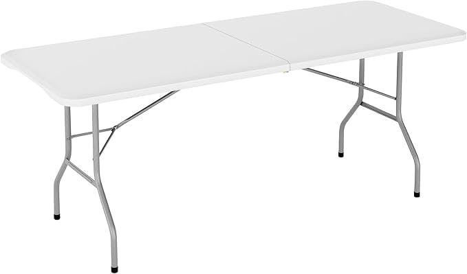 Mcc Direct 5Ft Folding Table Heavy Duty Indoor And Outdoor Use Garden Camping Event Table