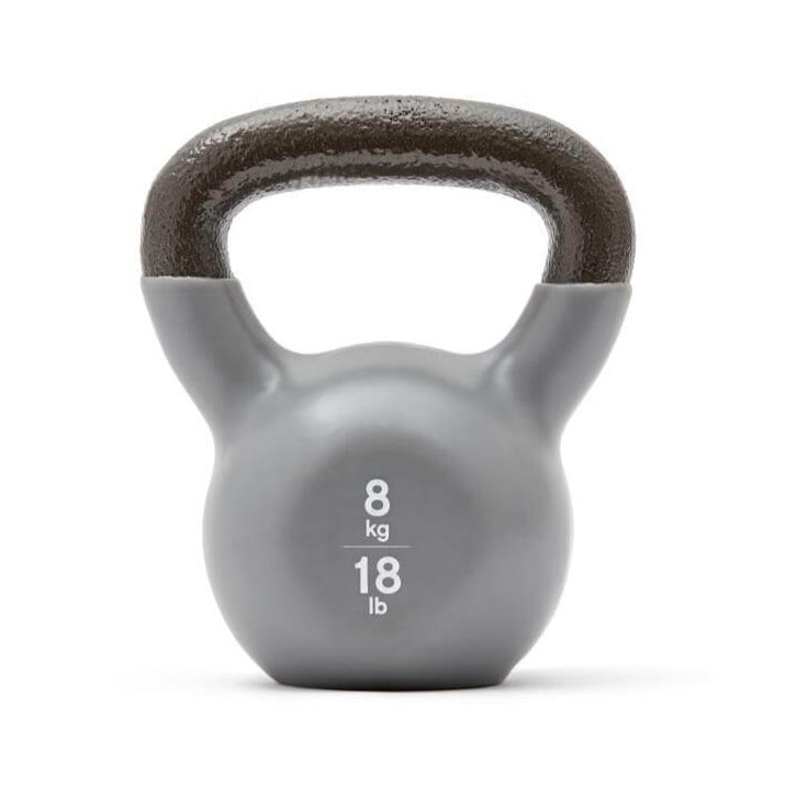 Reebok Grey/Black 8Kg Cast Iron Kettlebell