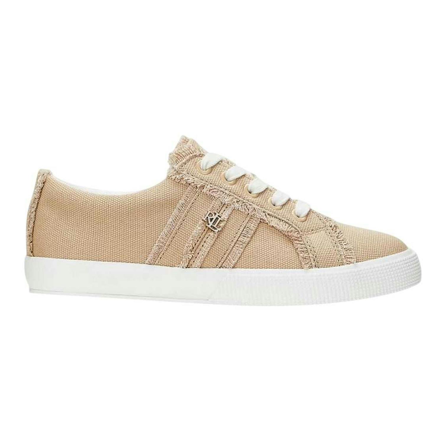 Ralph Lauren Women's Janson Flat Trainers - Sand Dune - 5 Uk - Sand Dune - 100% Mixed