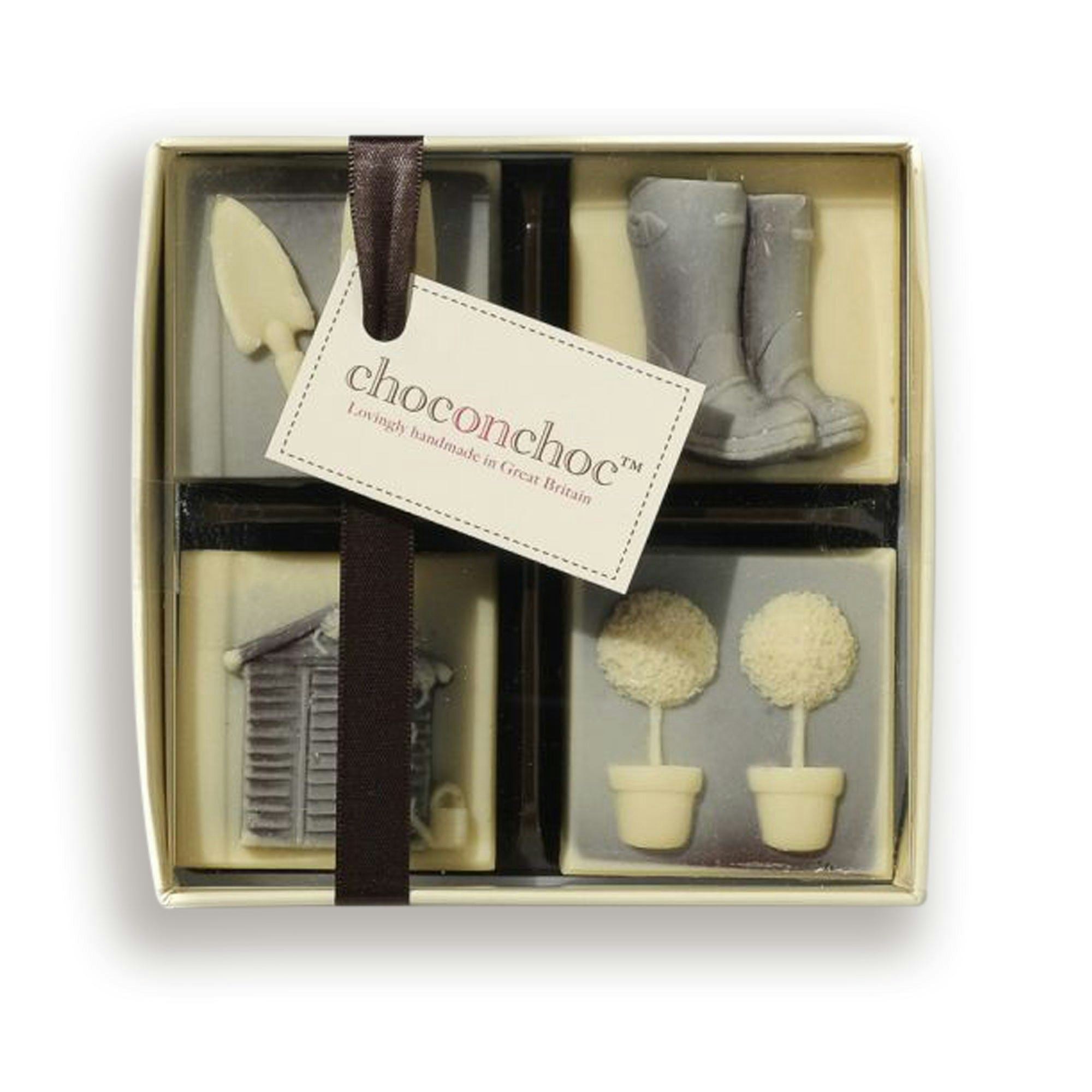 Choc On Choc Dark/White Chocolate Gardening Selection Box