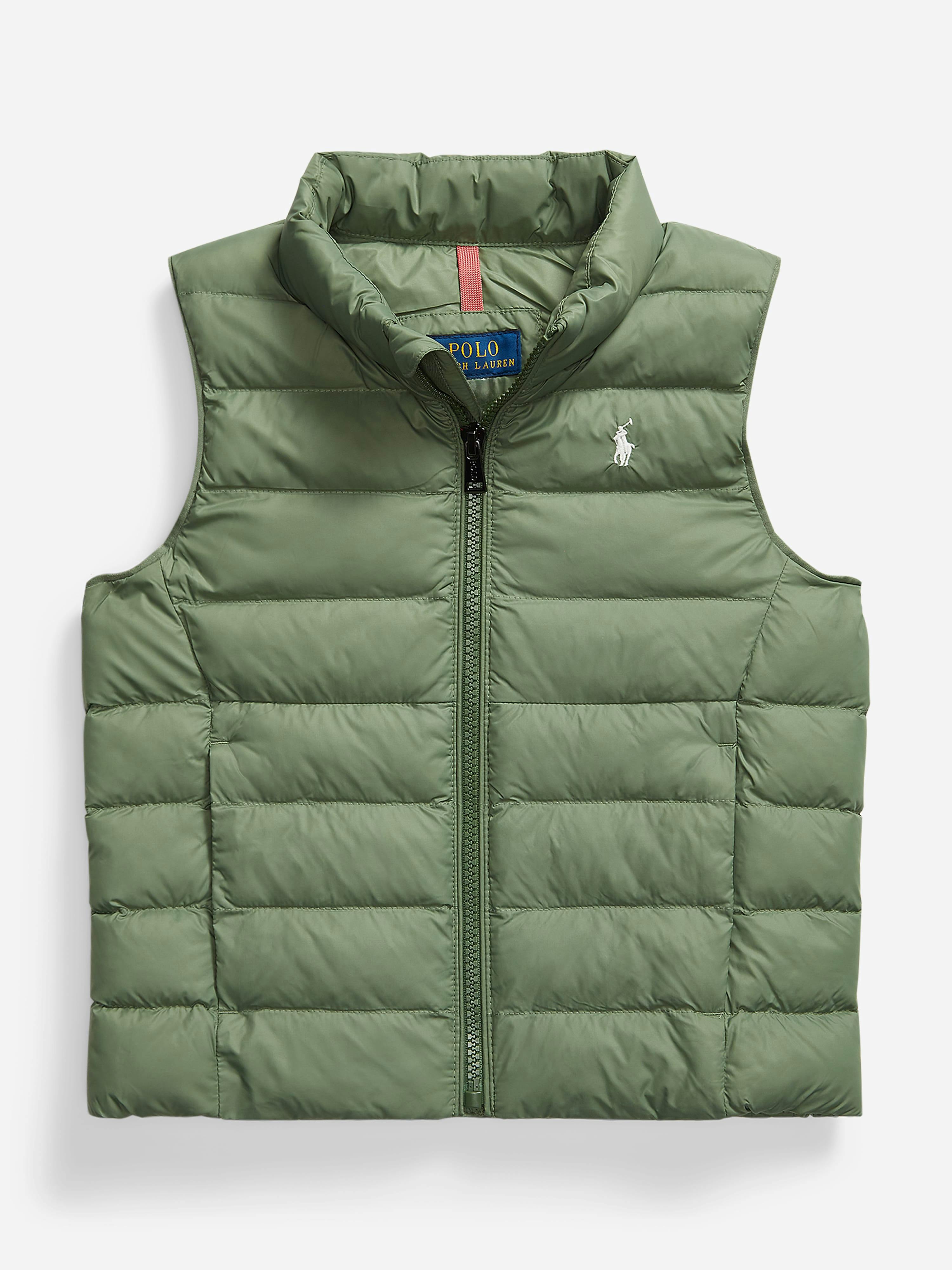 Ralph Lauren Kids Boys Green Ralph Lauren Puffer Gilet In - 7 Yrs