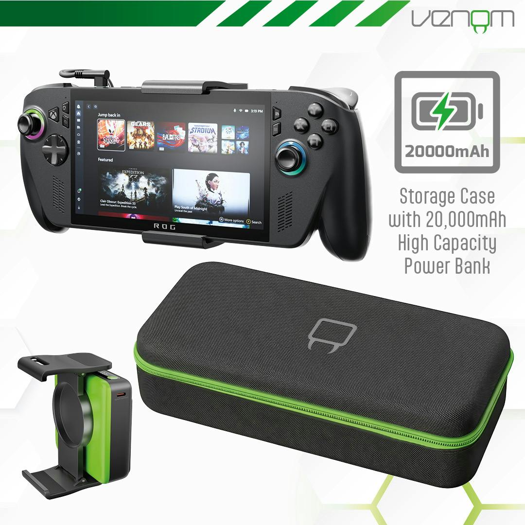 Venom Power Case For Asus Rog Xbox Ally & Xbox Ally X With 20,000Mah Power Bank
