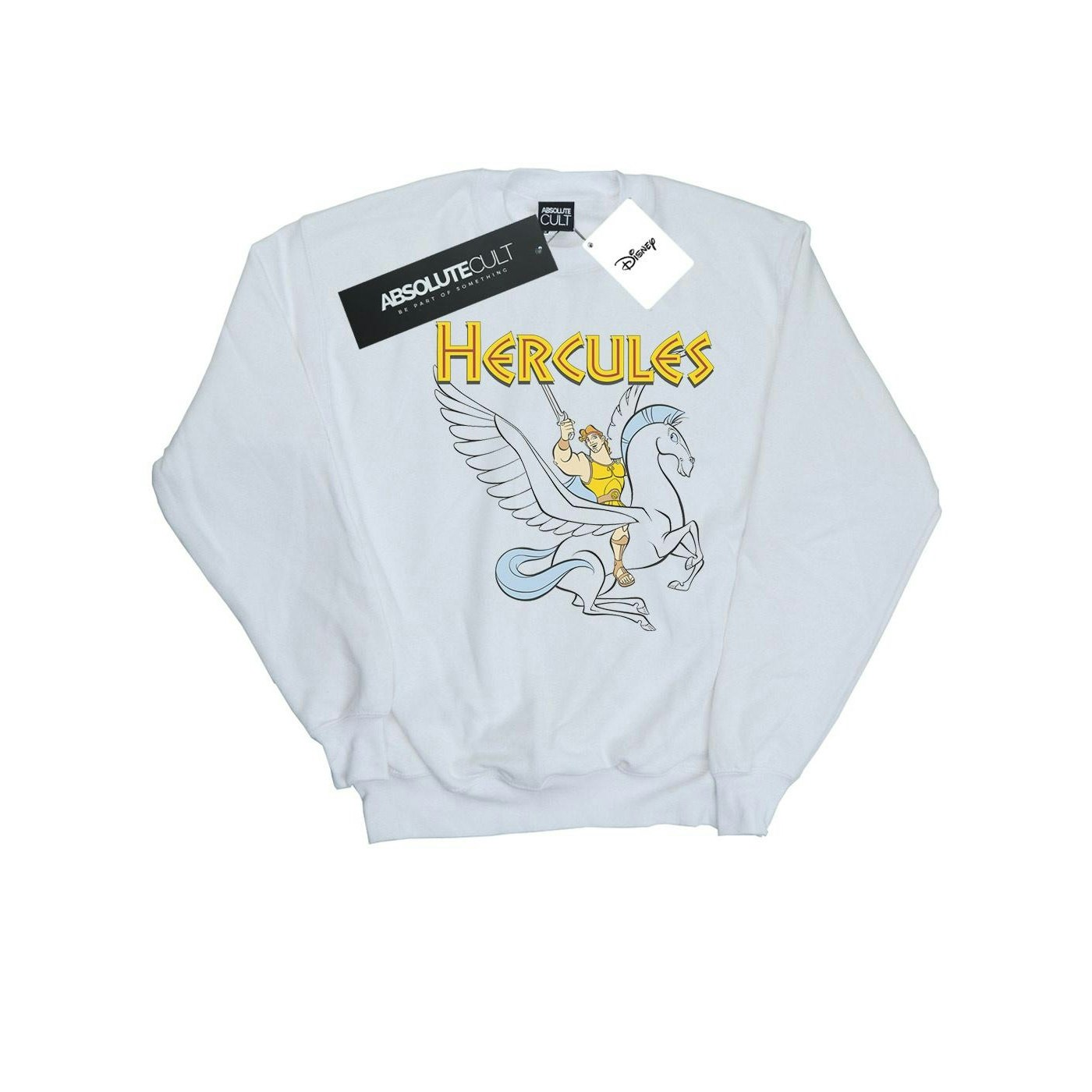 Disney Men's White Hercules With Pegasus Sweatshirt - Small