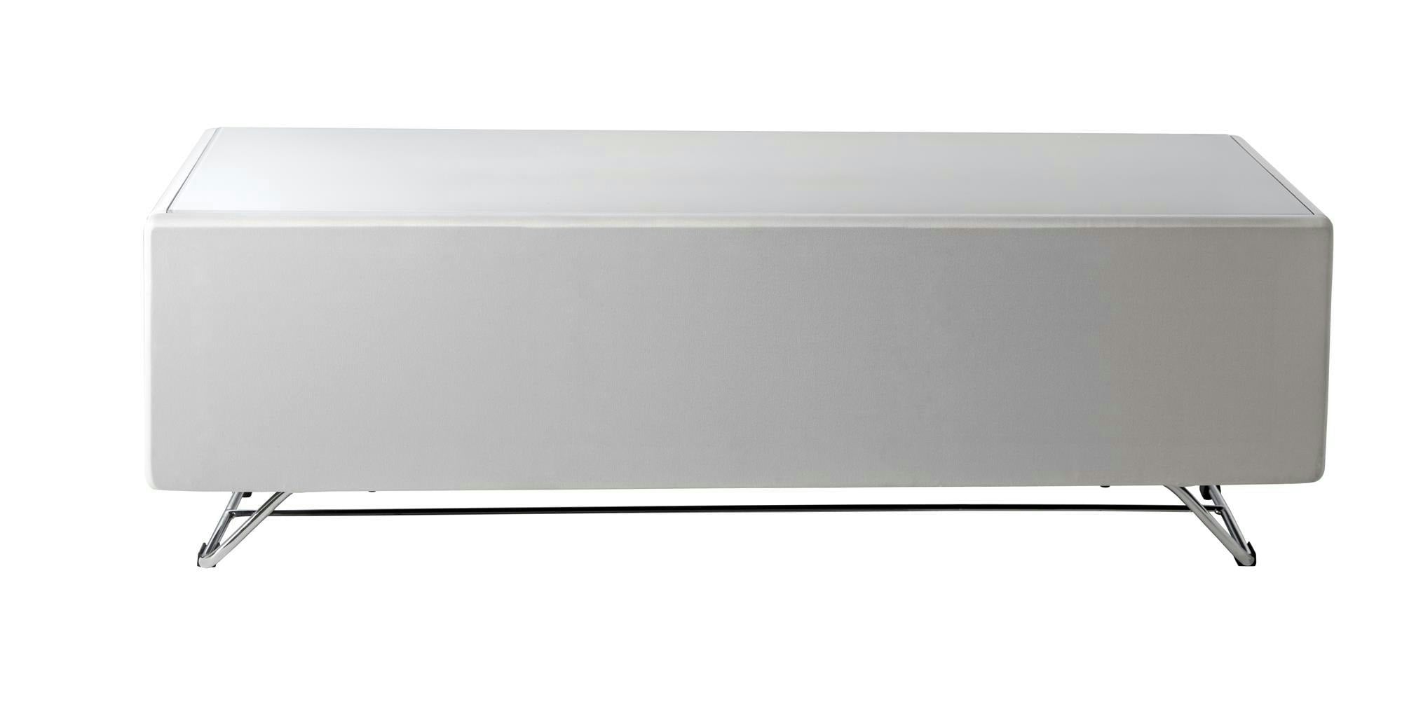 Dorel Home White Chromium Tv-Stand With 1 Flap Cro2-1200Cpt-Wh