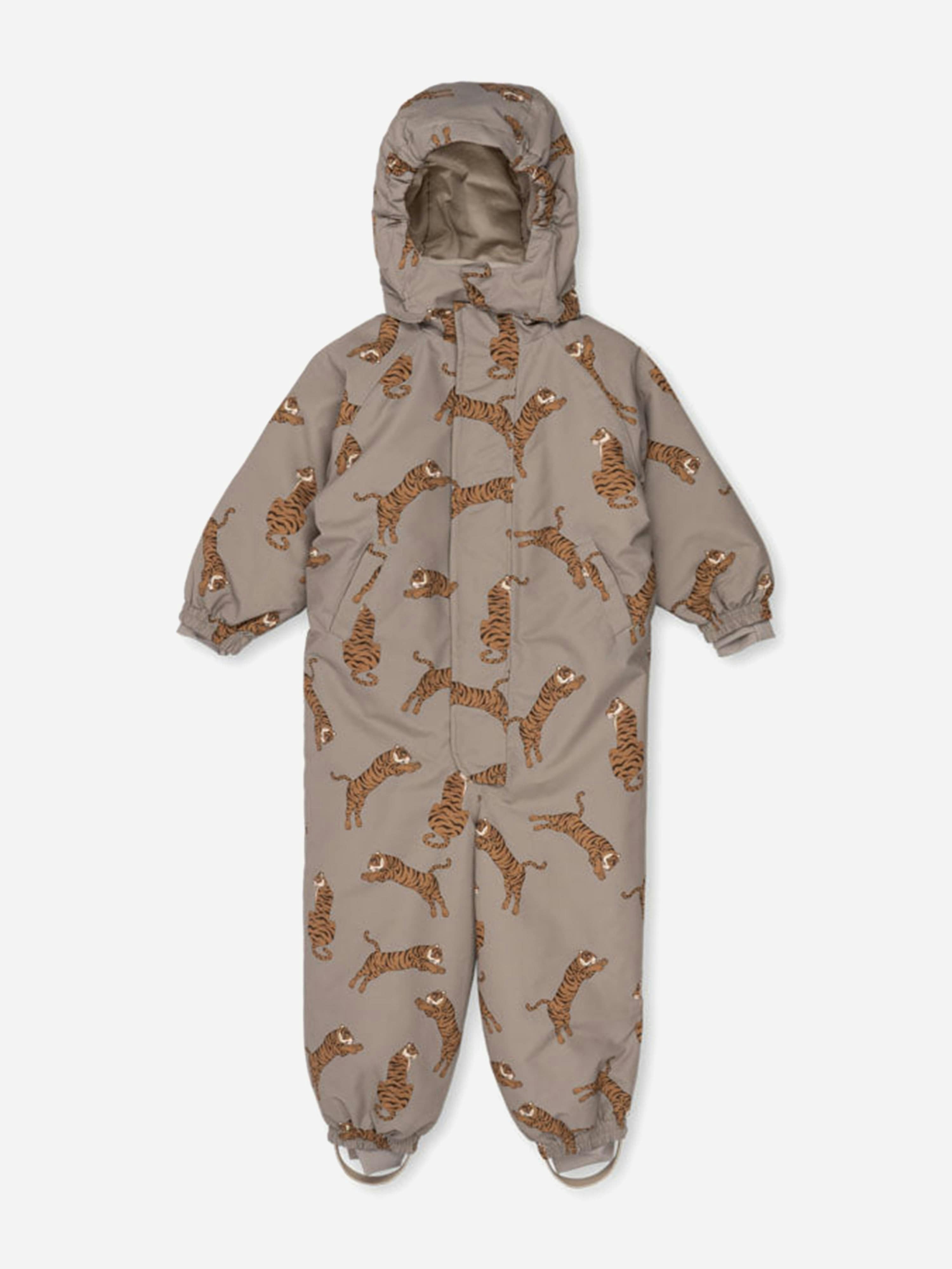 Konges Slojd Boys Brown Konges Sløjd Nohr Tiger Snowsuit In - 18 Mths
