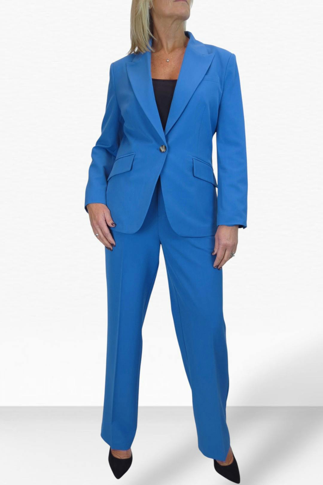 Paulo Due Women's Blue 2 Piece Tailored Trouser Suit - 10