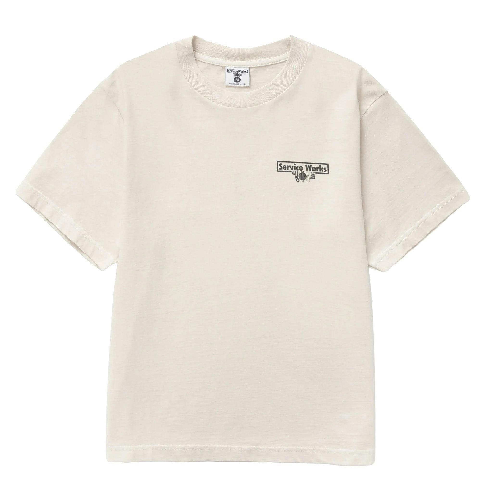 Service Works Pigment Dyed Trademark T-Shirt - Natural - Medium