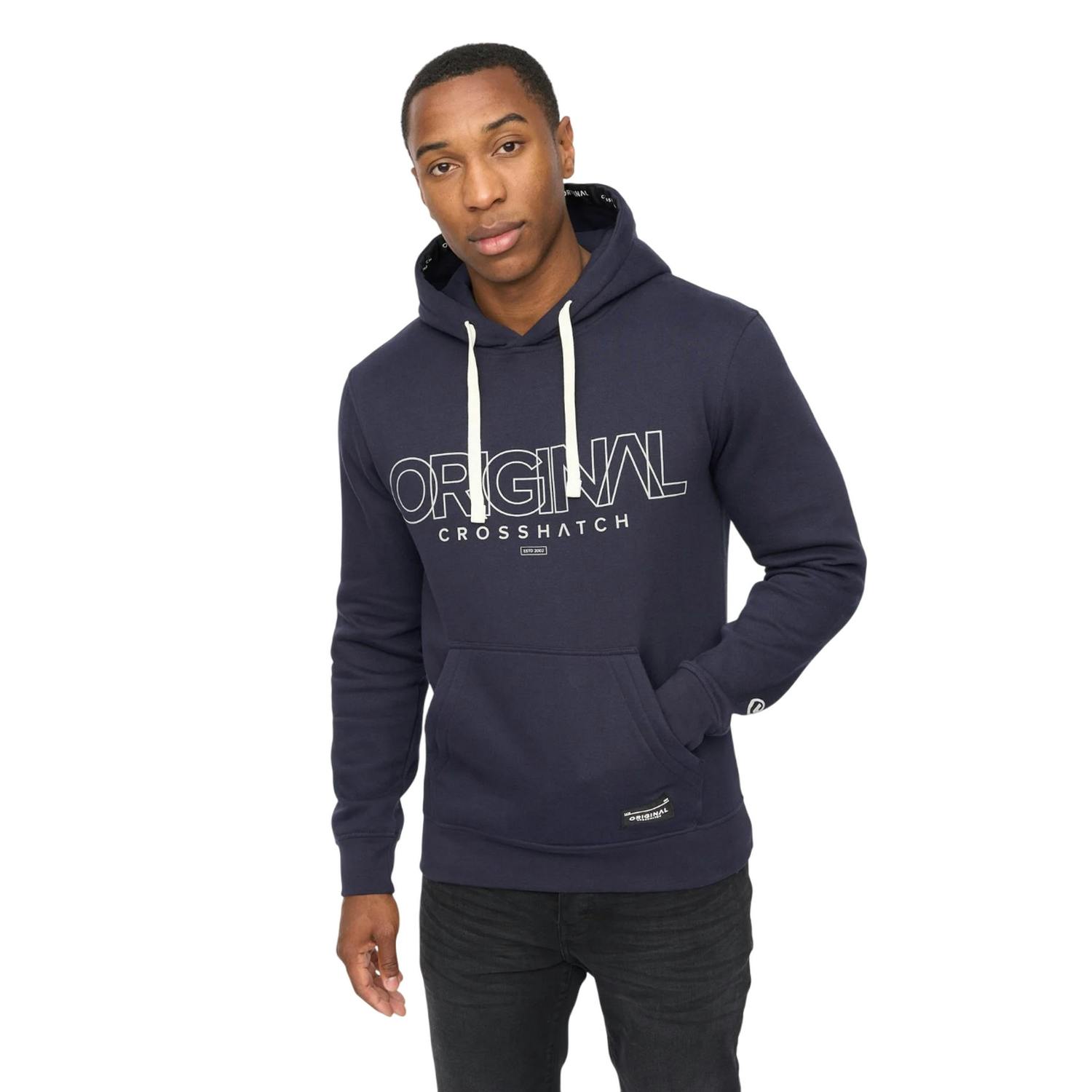 Crosshatch Men's Carrimoore Hoodie - Navy - Navy - S - 60% Cotton/40% Polyester