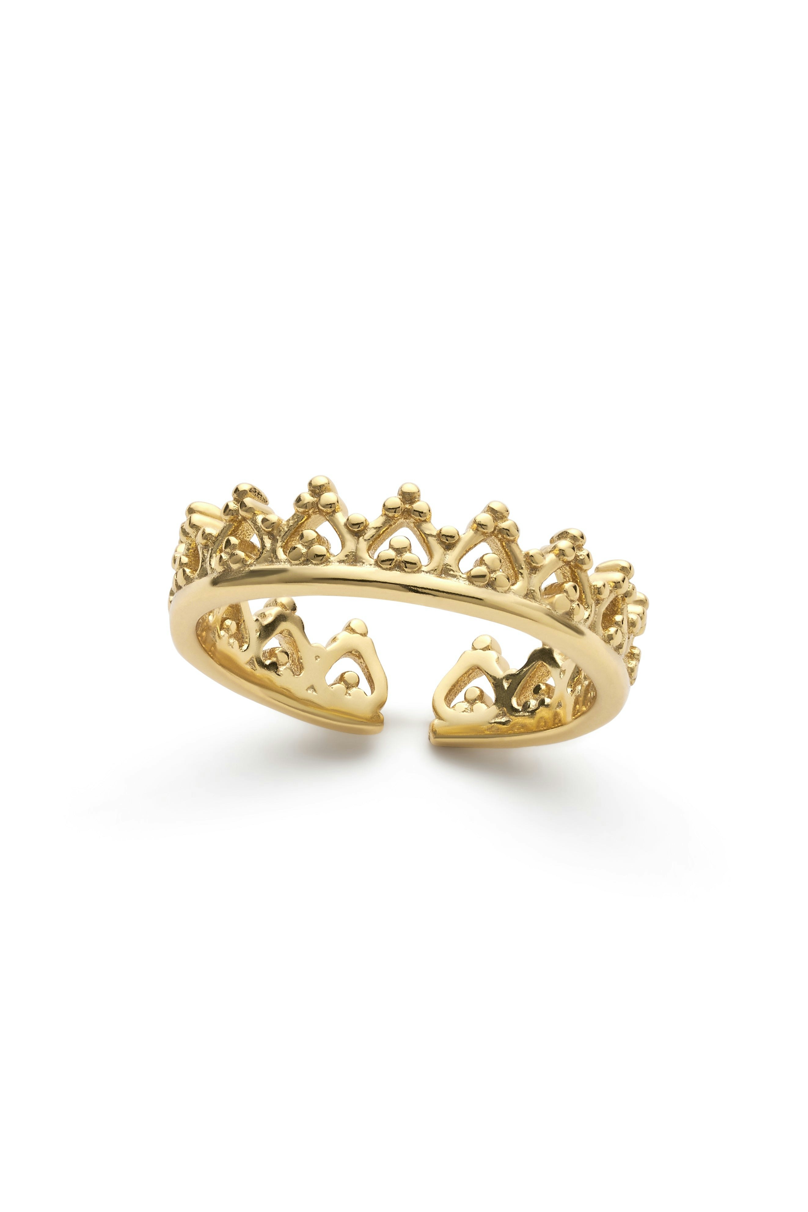 Elk & Bloom Gold 14K Dainty Crown Ring - No Thank You