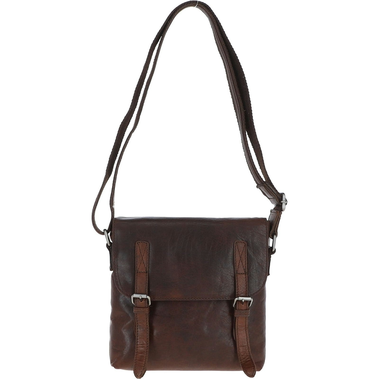 Ashwood Men's Brandy Leather Vintage Flight Shoulder Bag : F-84 Size: One Si - Image 2