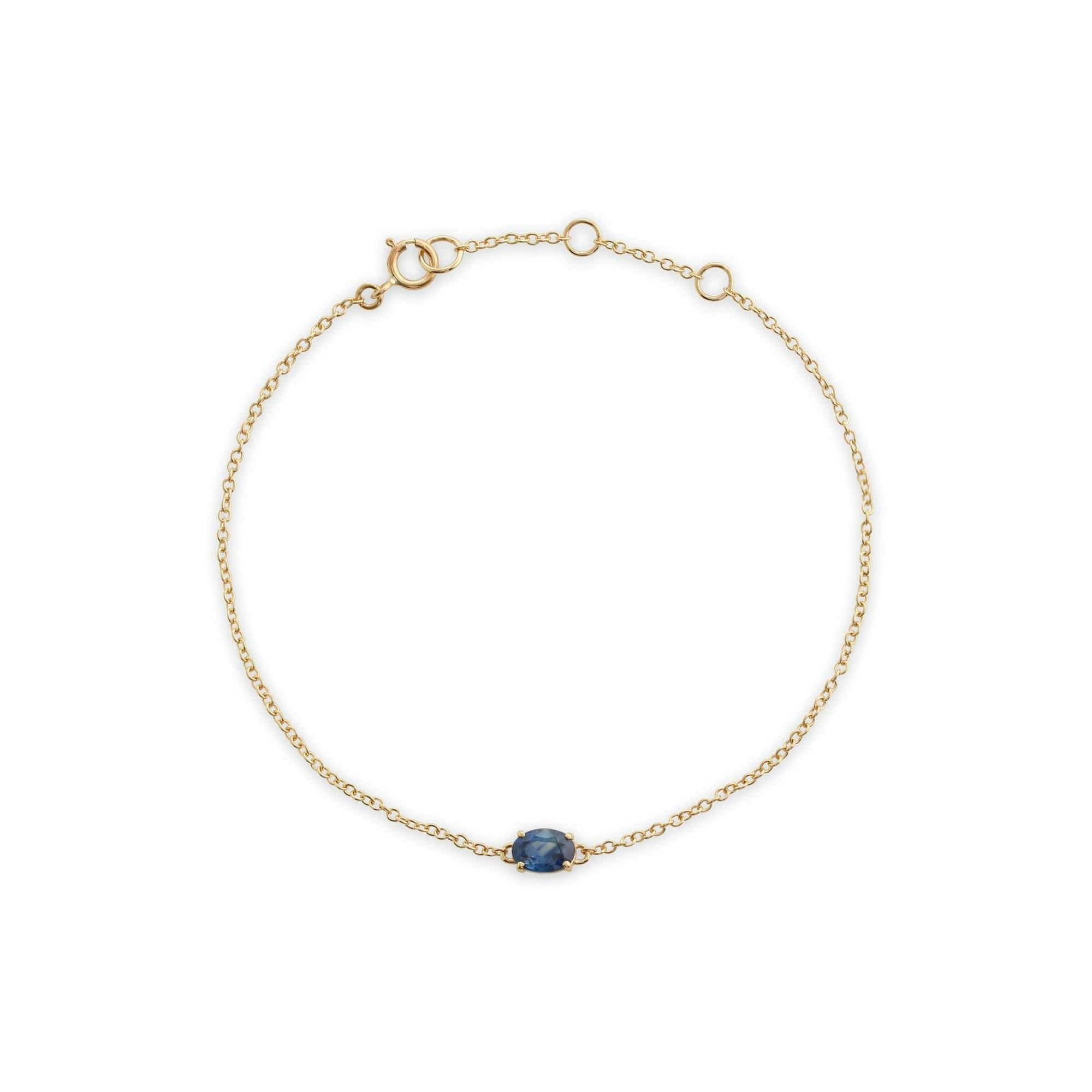 Gemondo Yellow/Gold Classic Oval Sapphire Single Stone Bracelet In 9Ct