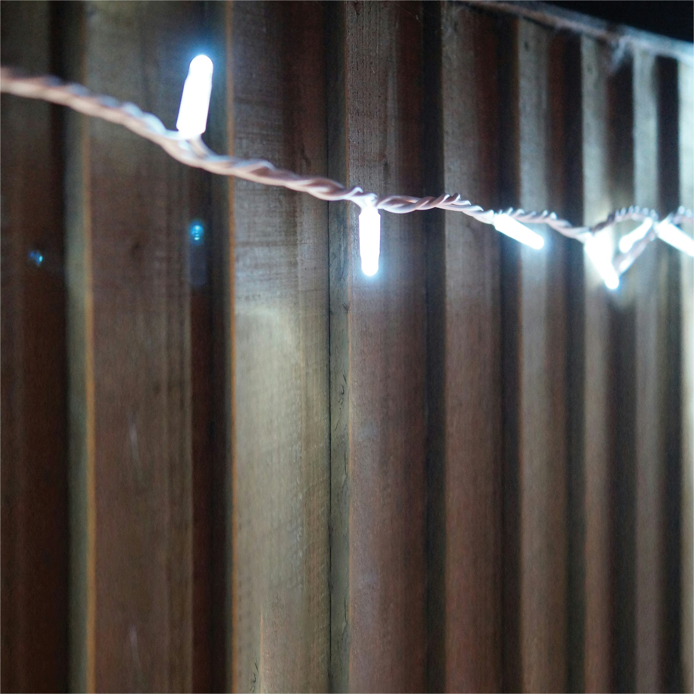 Rackhams White Led String Lights Rubber Cool 5M