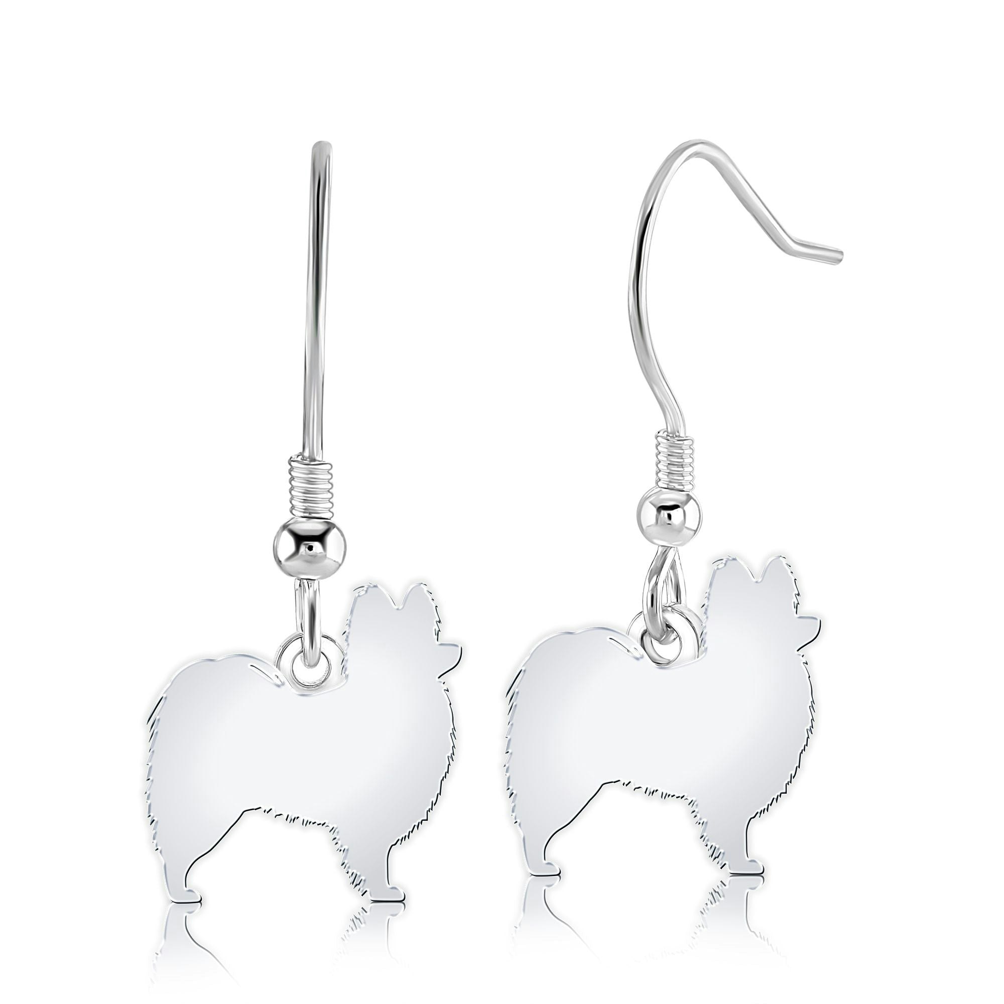 Mylee London Silver Papillon Silhouette Earrings - No - Hook