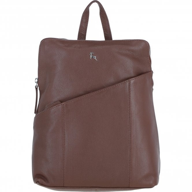 Ashwood Women's Real Leather Backpack: Westminster - Leather - Cognac