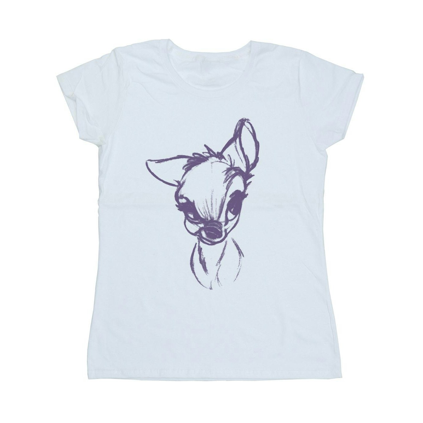Disney Women's White / Bambi Mood Cotton T-Shirt - Xxl