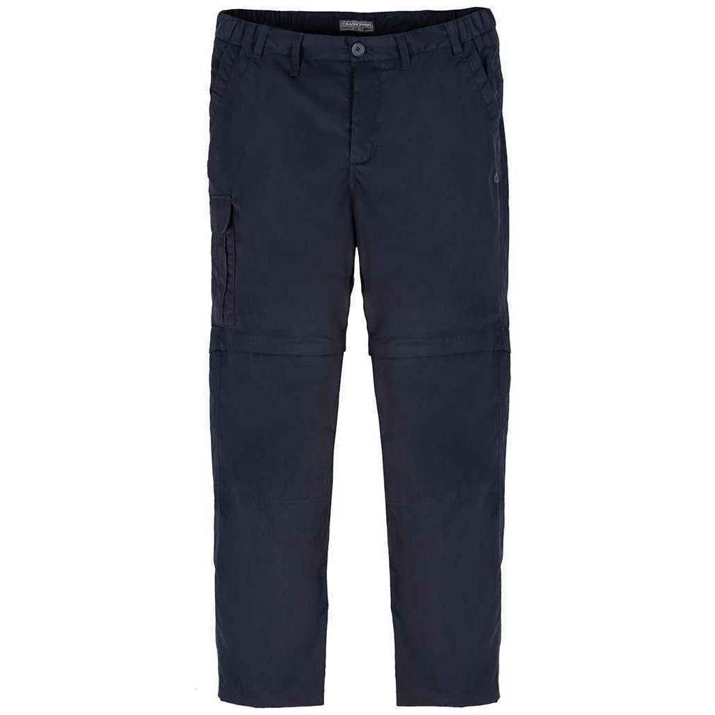 Craghoppers Men's Dark Expert Kiwi Convertible Cargo Trousers - Navy - 38S - Navy - 65% Recycled Polyester/35% Cotton