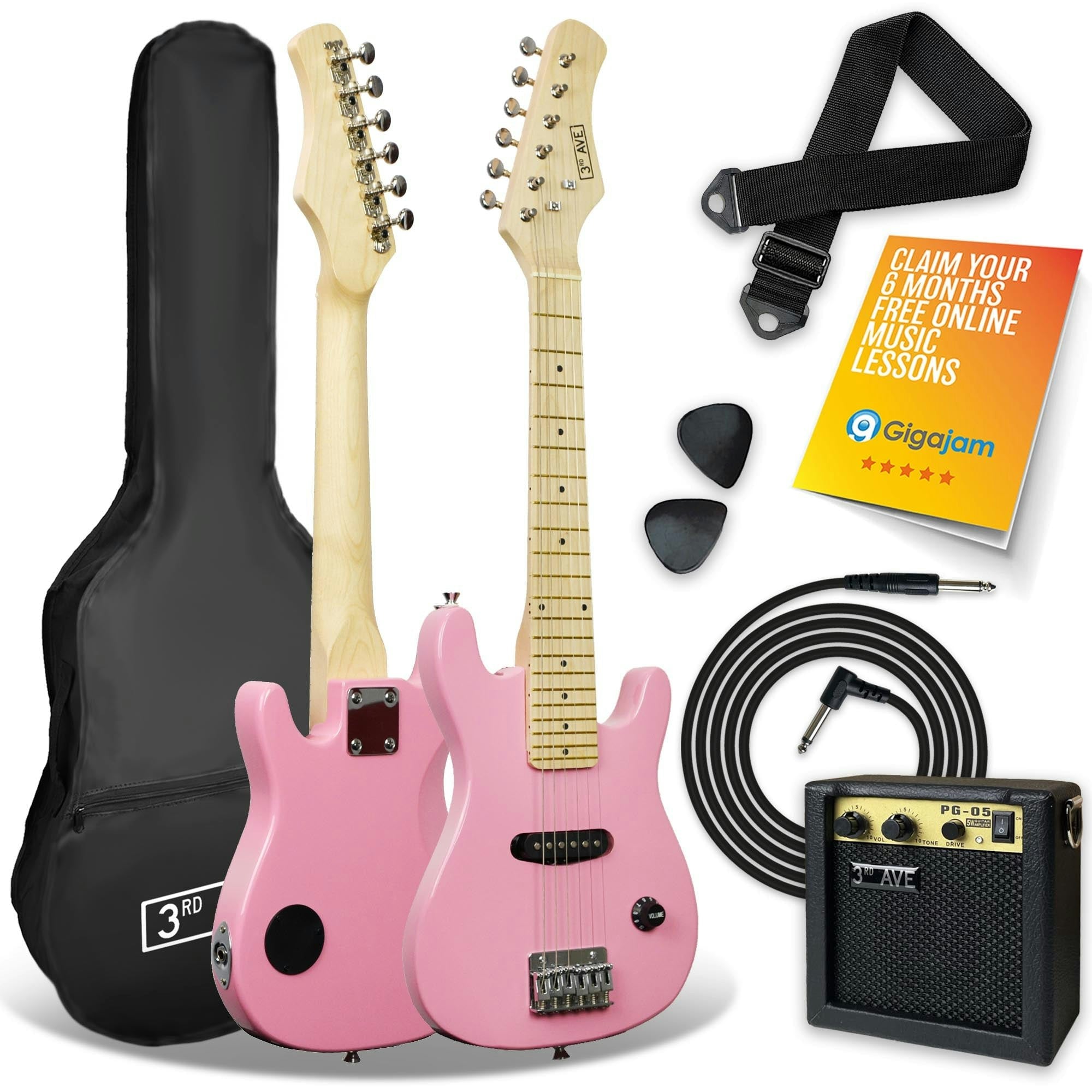 3Rd Avenue Pink Junior Electric Guitar Pack
