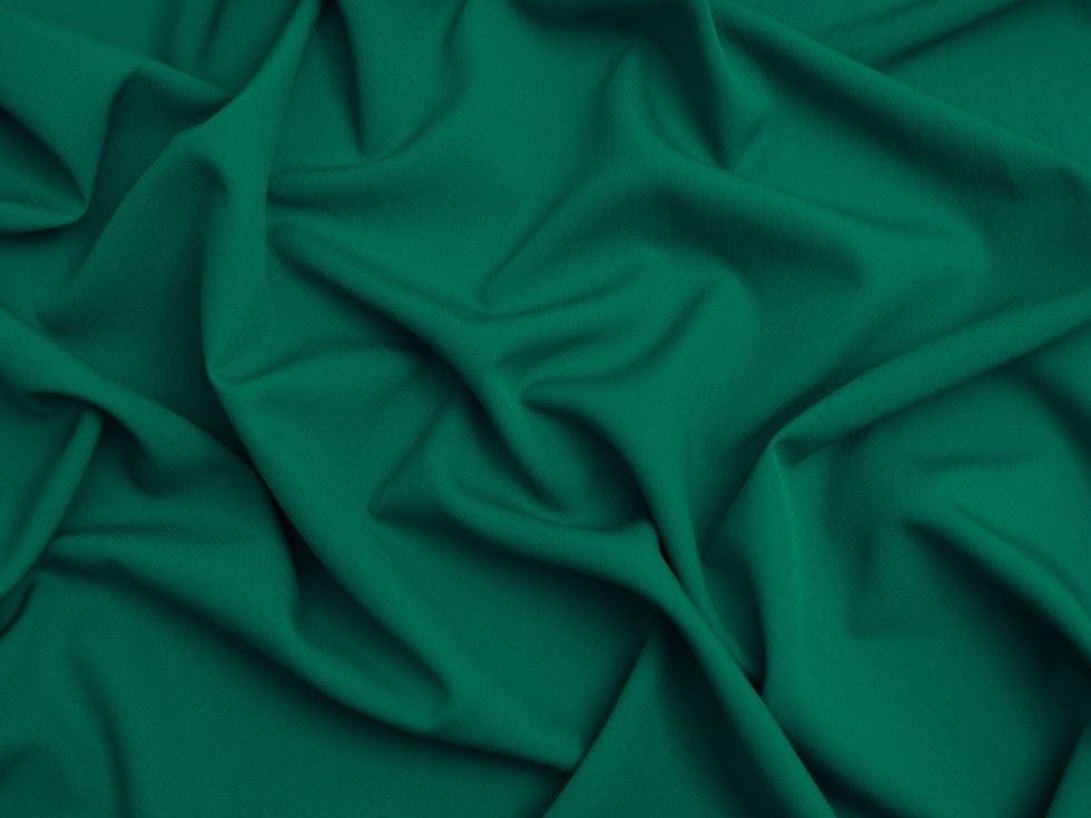 Minerva Green Core Range Soft Touch Crepe Fabric - Plain Design Dressmaking Fabric, 110 Cm / 44" Wide - Per Metre - Jade