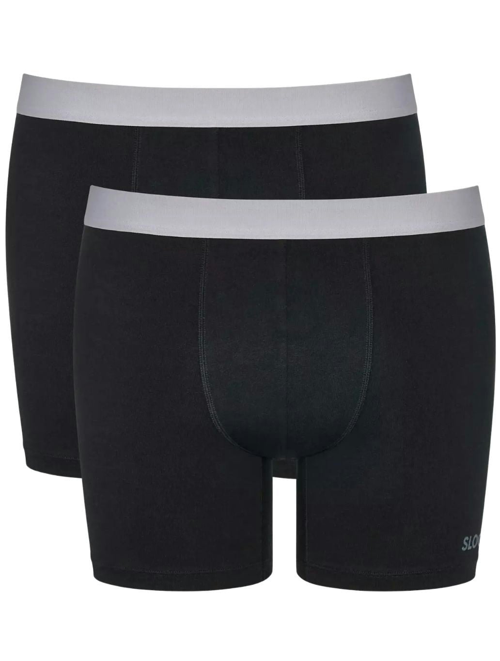 Sloggi Pack Of 2 Go Abc Plain Long Hipsters Men's Black Medium - La Redoute - Image 2