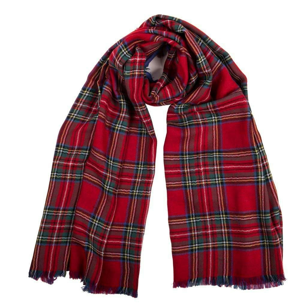 Heritage Traditions Lightweight Reversible Tartan Merino Scarf - Royal Stewart