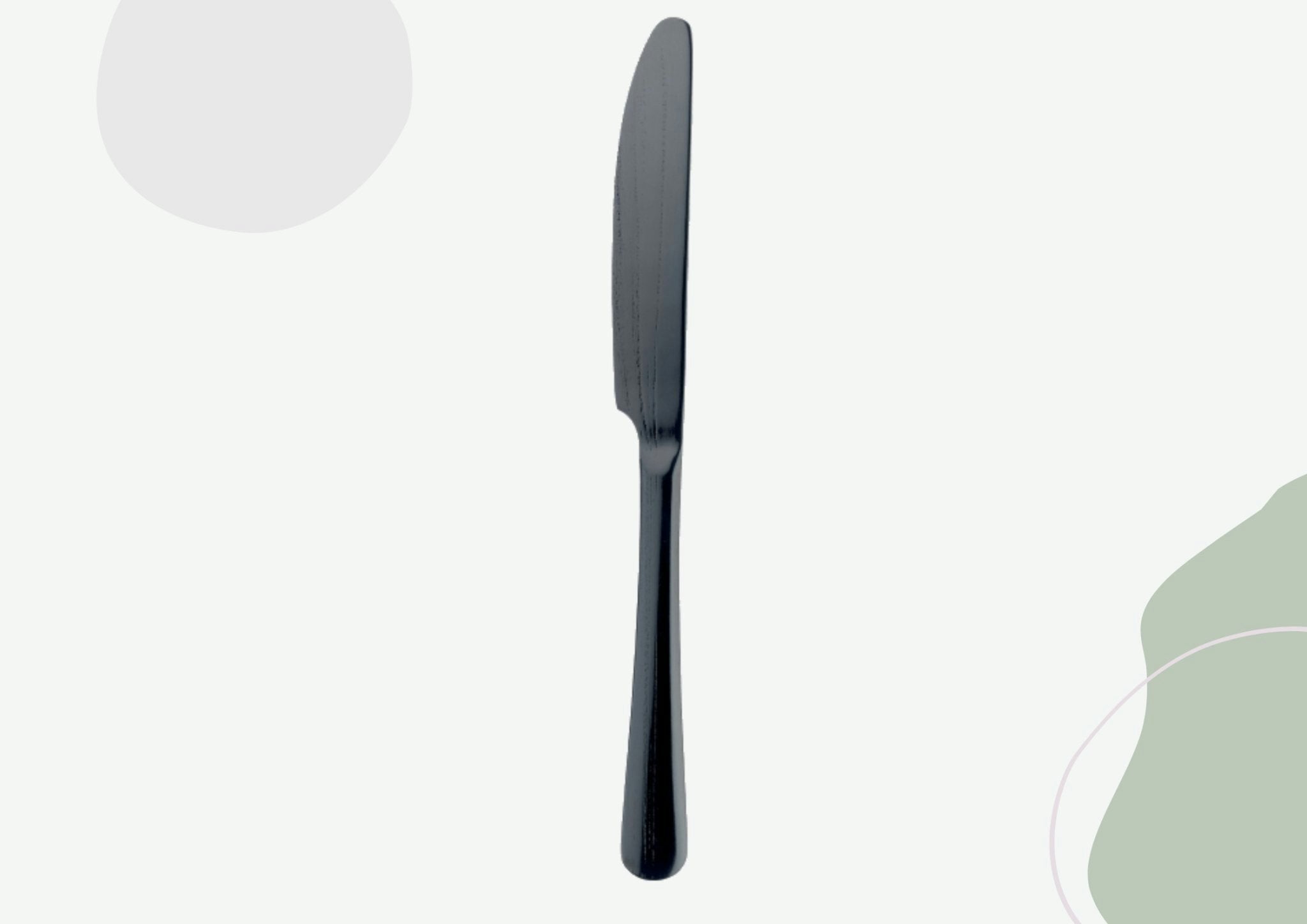 Rackhams Black Personalised Stainless Steel Table Knife - Yes