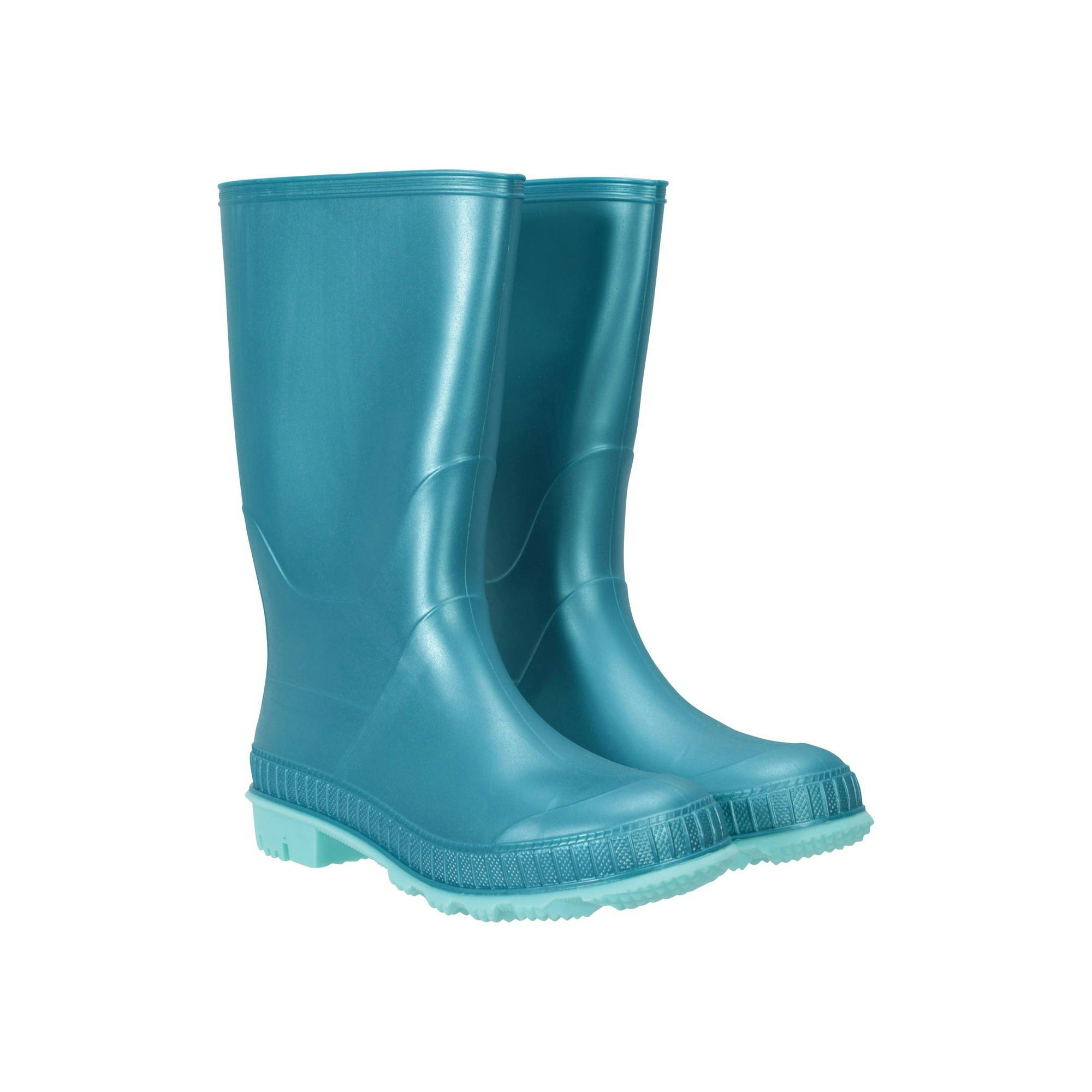 Mountain Warehouse Childrens/Kids Plain Wellington Boots - Teal - 4 Uk - Teal