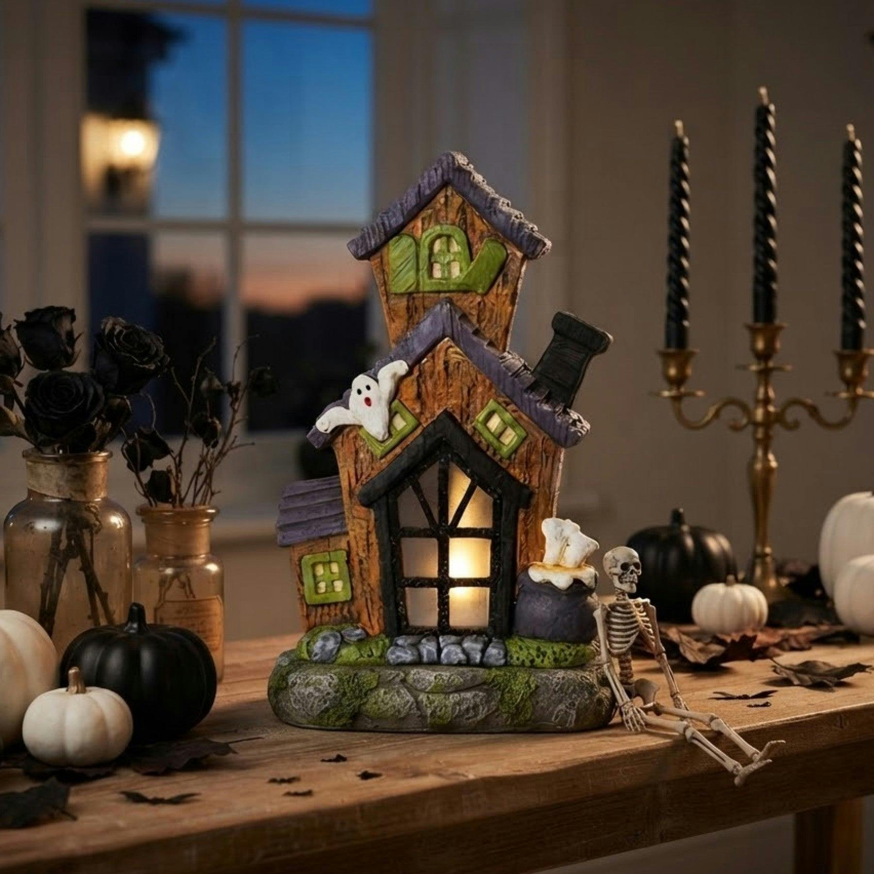 Garden Greatness Illuminated Tall Spooky Haunted Led House