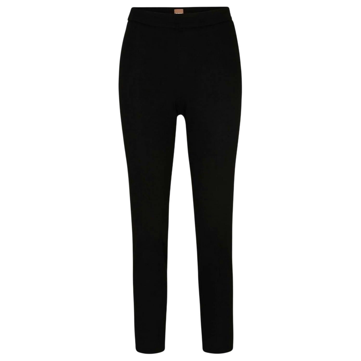 Boss Women's Black Trousers - 10 Uk R - 71% Viscose/24% Polyamide/5% Elastane