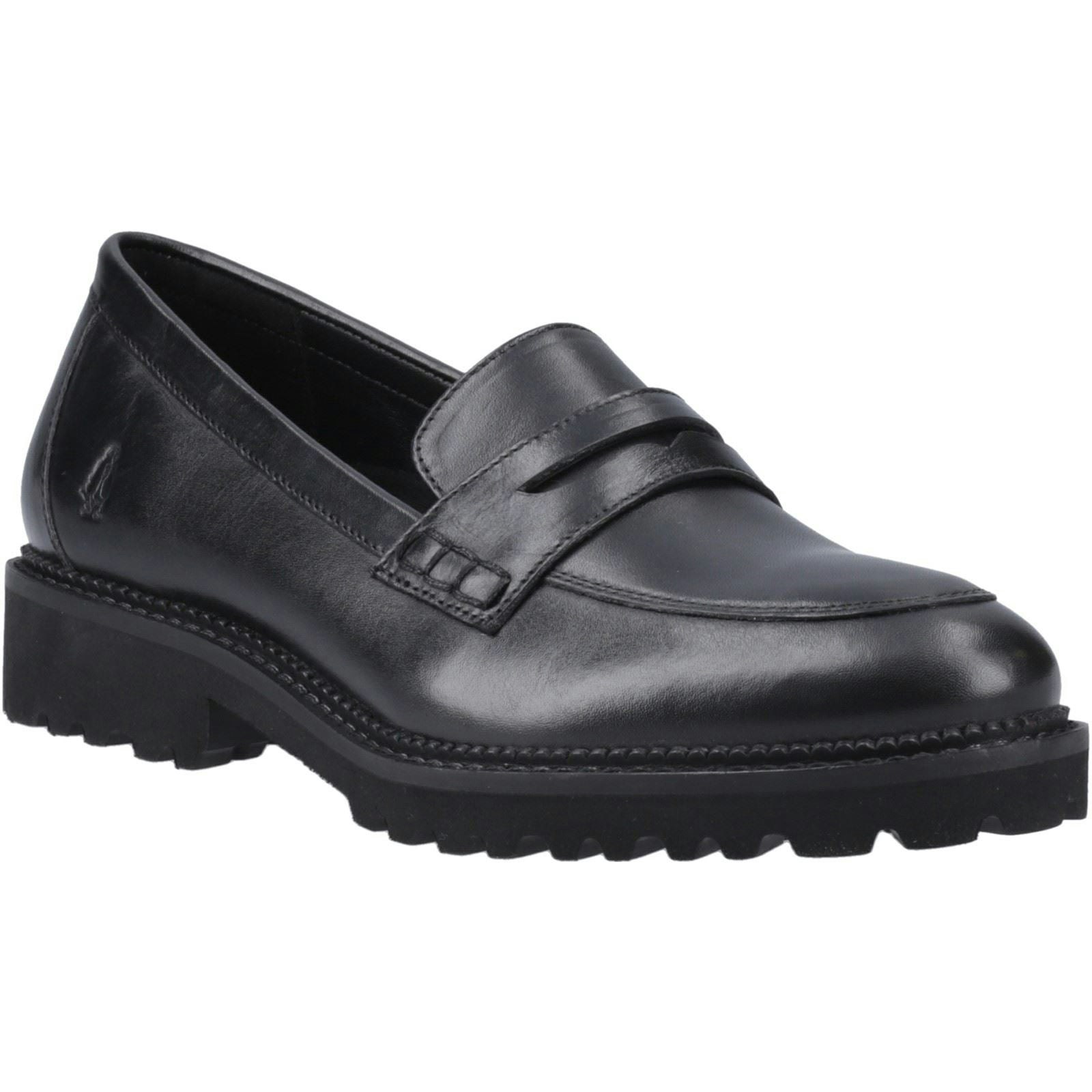 Hush Puppies Girls Black Grazia Leather 'S Loafers - Size 4