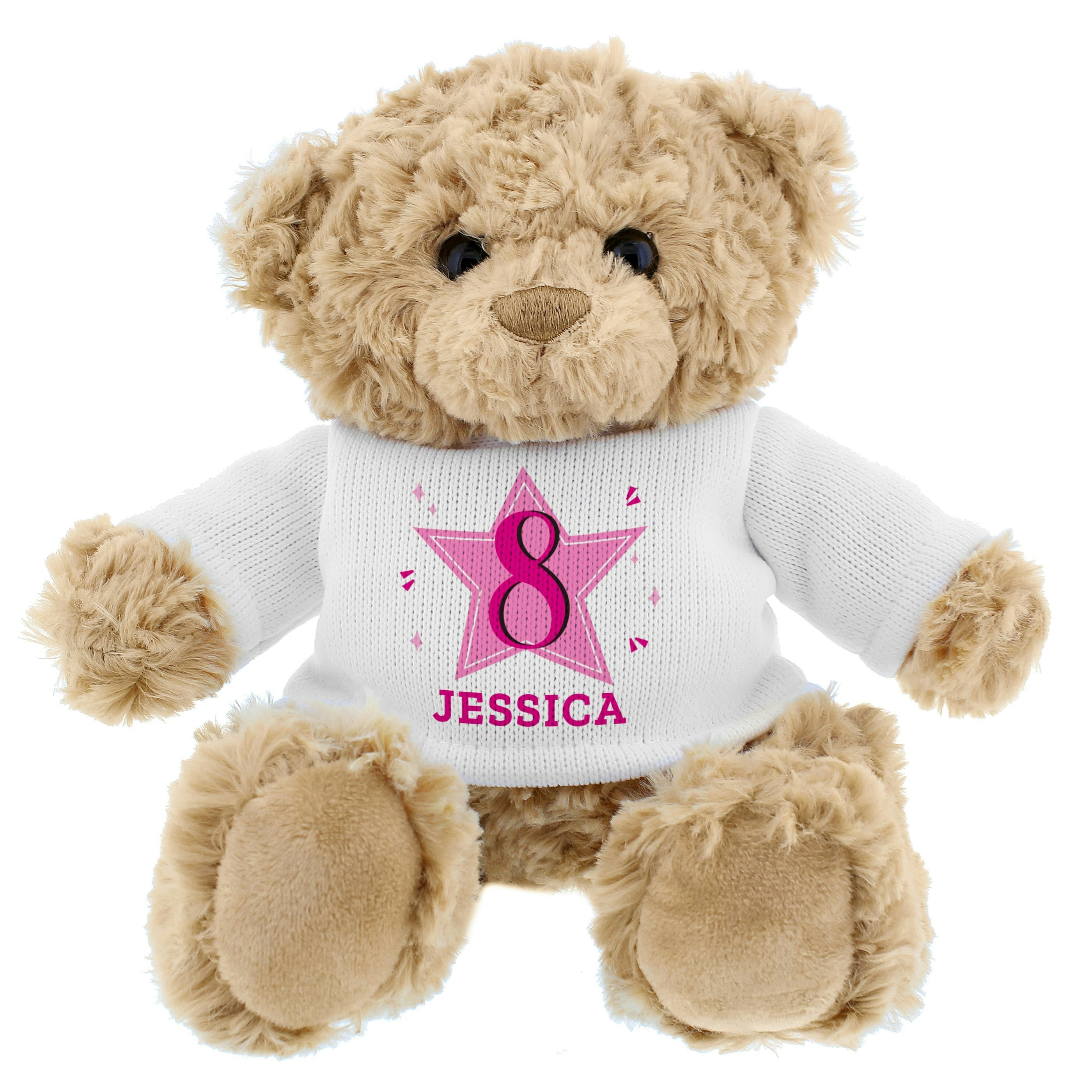 Personalised Memento Company Pink Personalised Birthday Teddy Bear