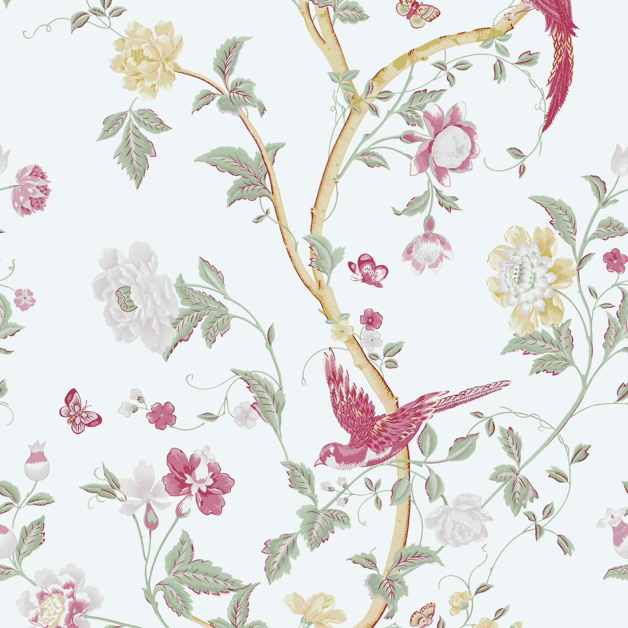 Laura Ashley Summer Palace Wallpaper - Peony - 10M