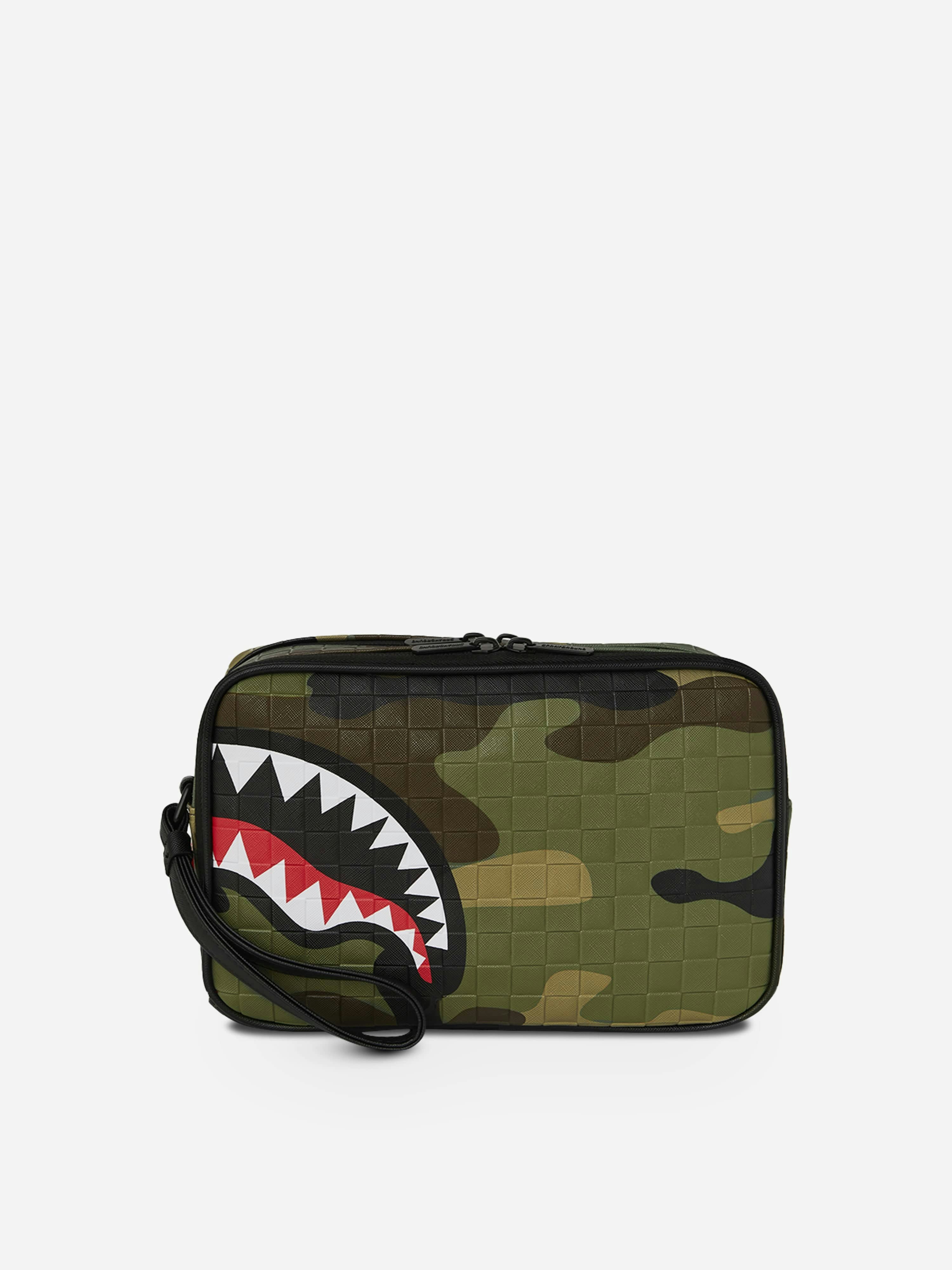Sprayground Unisex Kids Green Kids Woodland Camo Check Toiletry Bag In (29.21Cm) - One Size