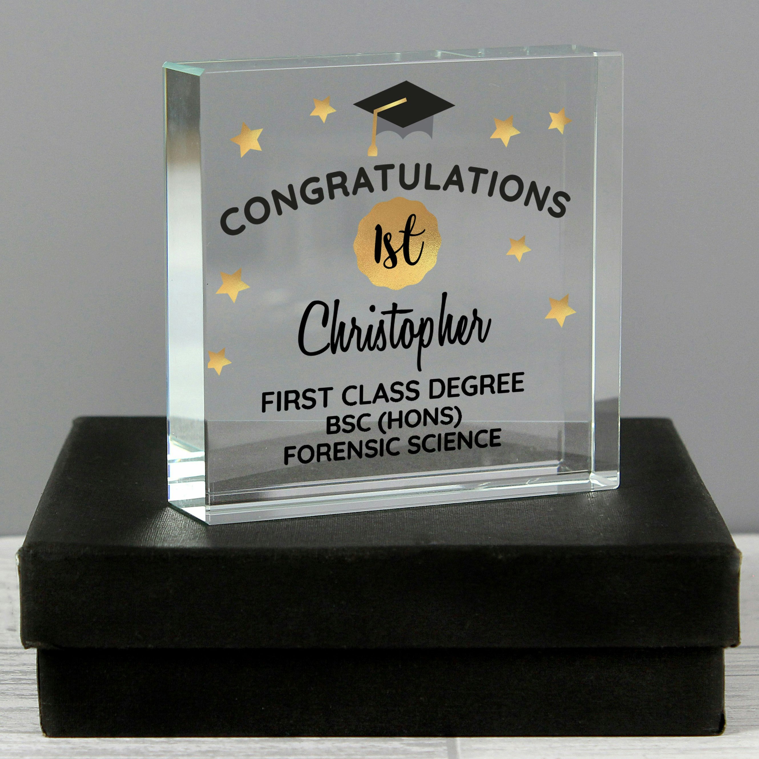 Rackhams Personalised Congratulations Graduation Crystal Token